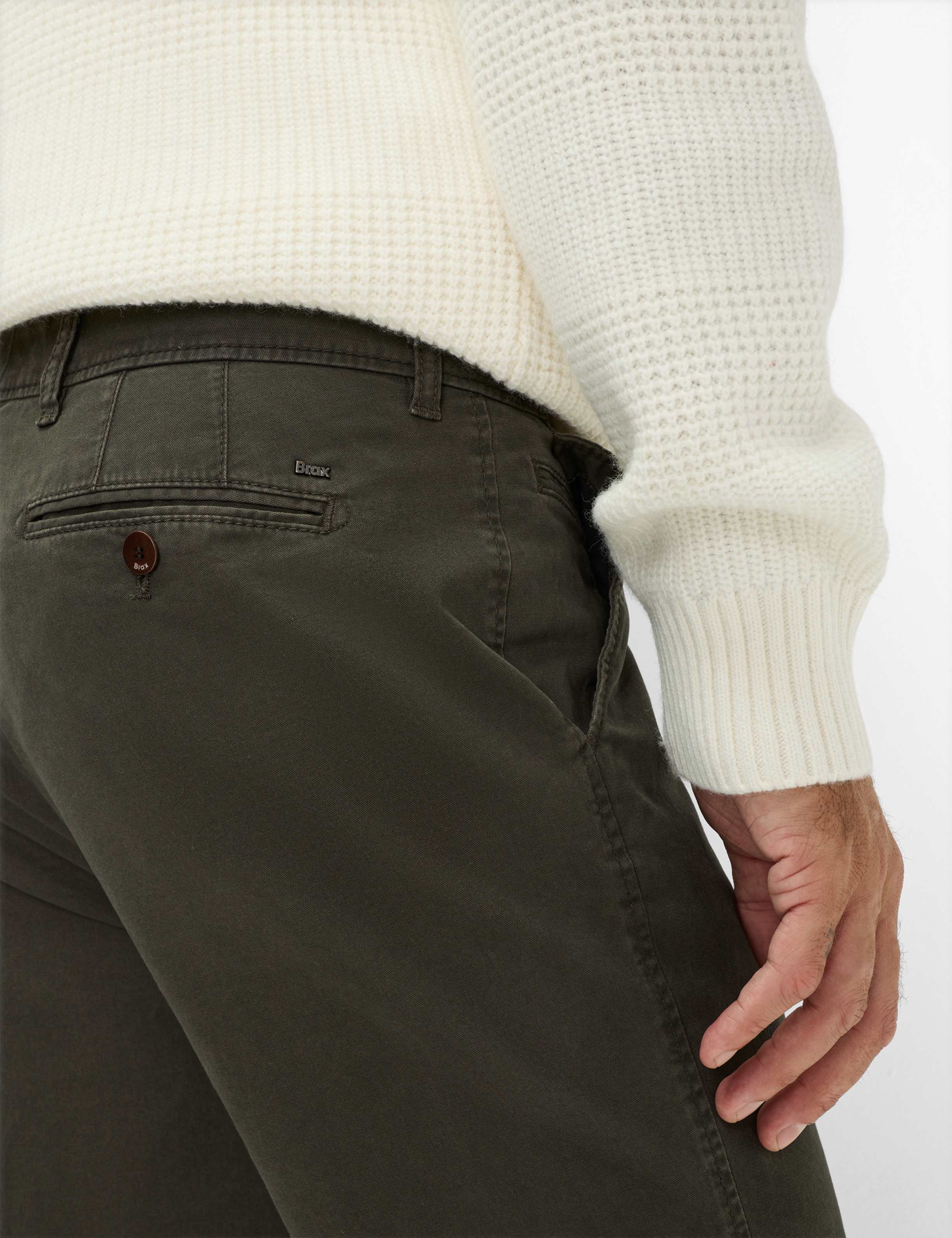 Heren Style EVANS Groen - Olijf Regular Fit Detail 2