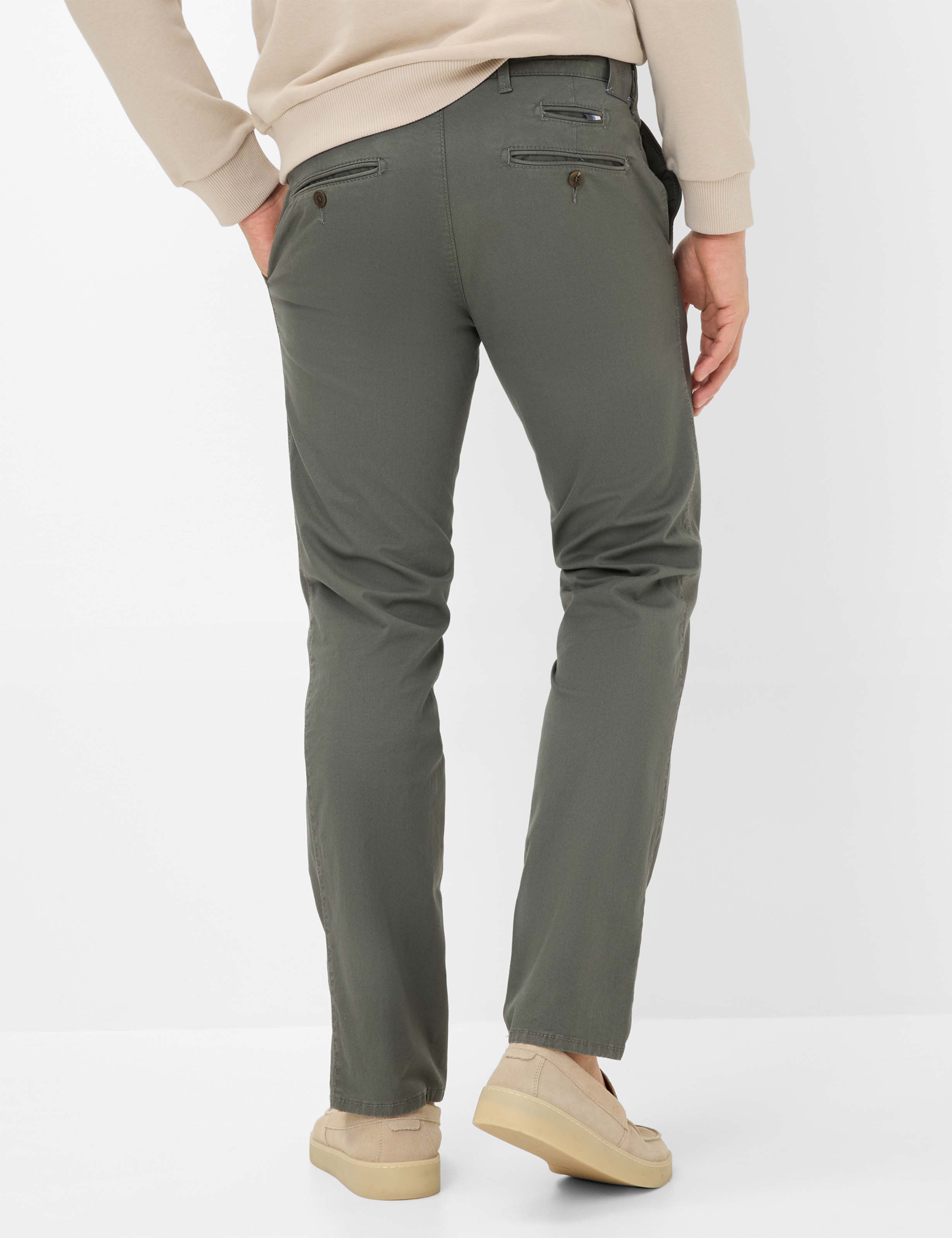 Homme Style FABIO IN Vert Foncé Modern Fit Dos mannequin