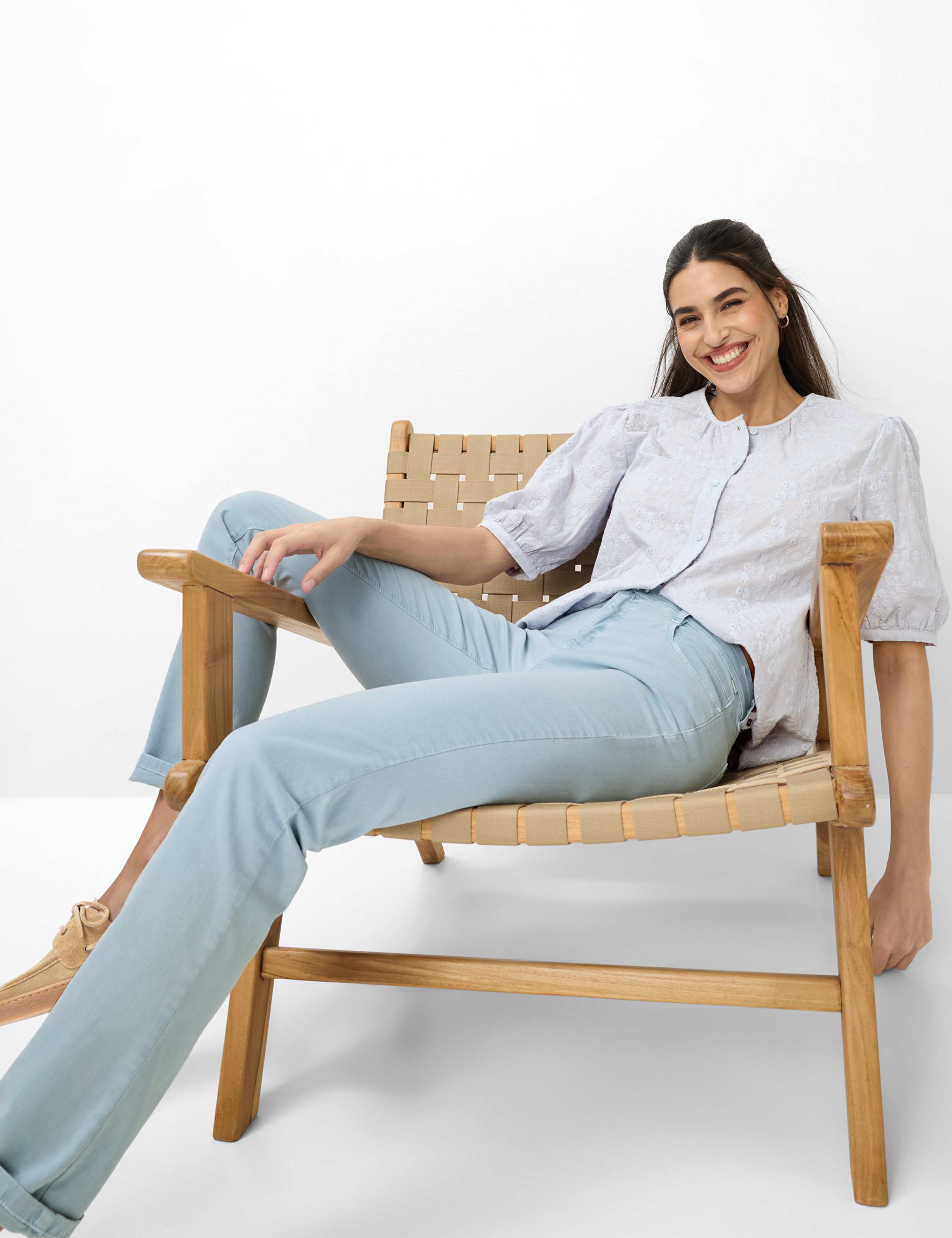 Dame Style MARY Lysblå Regular Fit Detalje 1