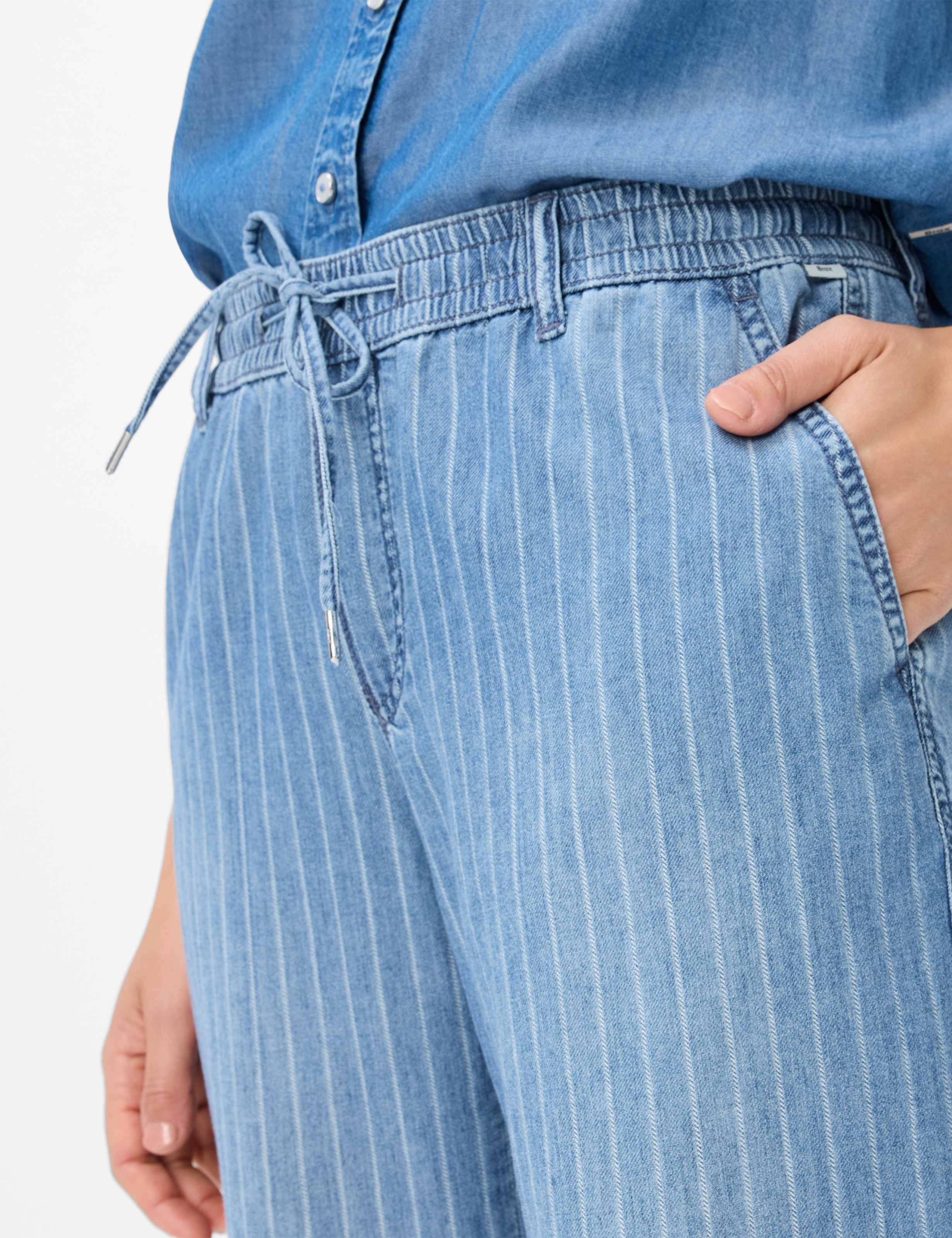 Women Style MAINE Denim Blue Wide Leg Detail 2