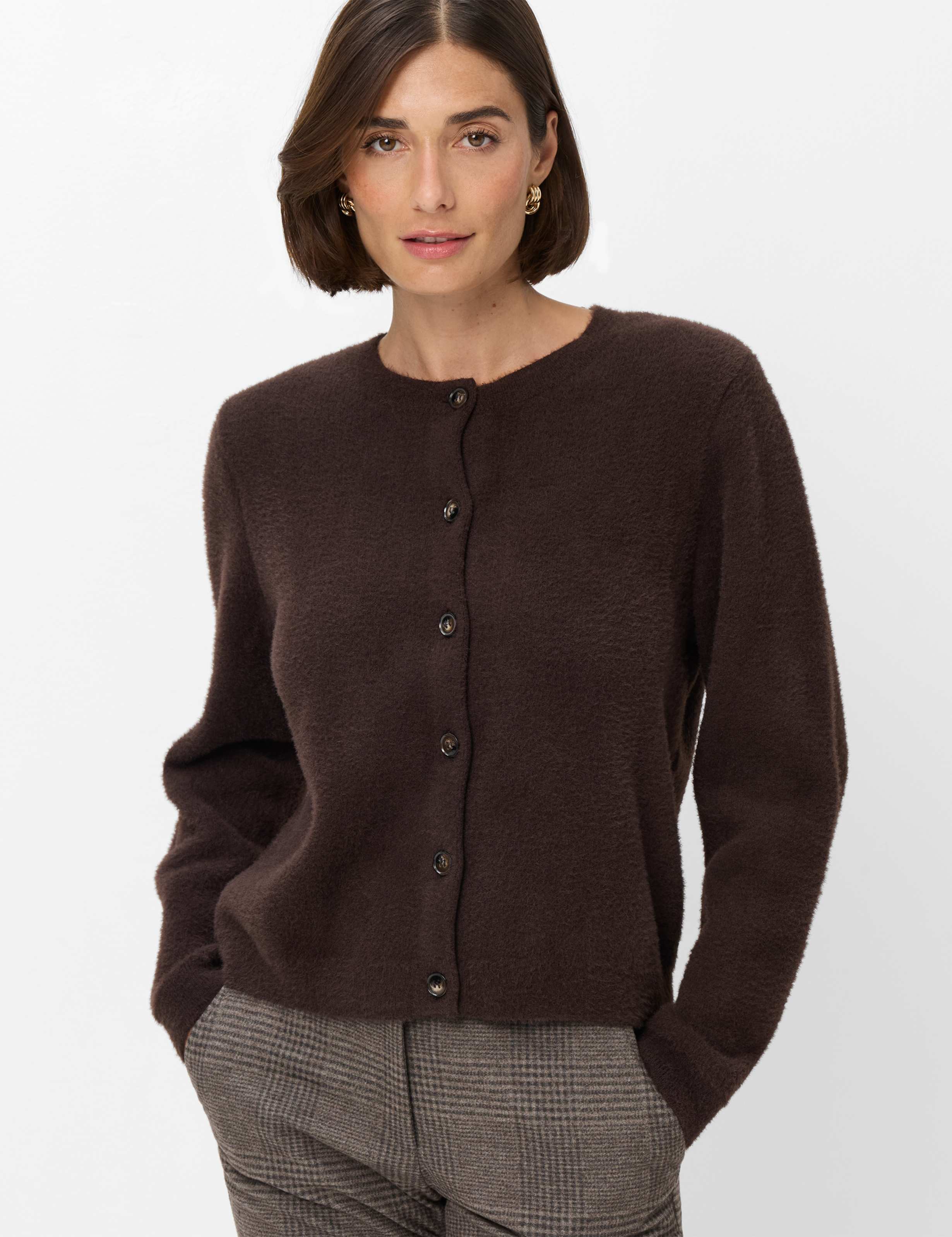 Brax Dames Vest  Style ANN brunette, donkerbruin, maat 38