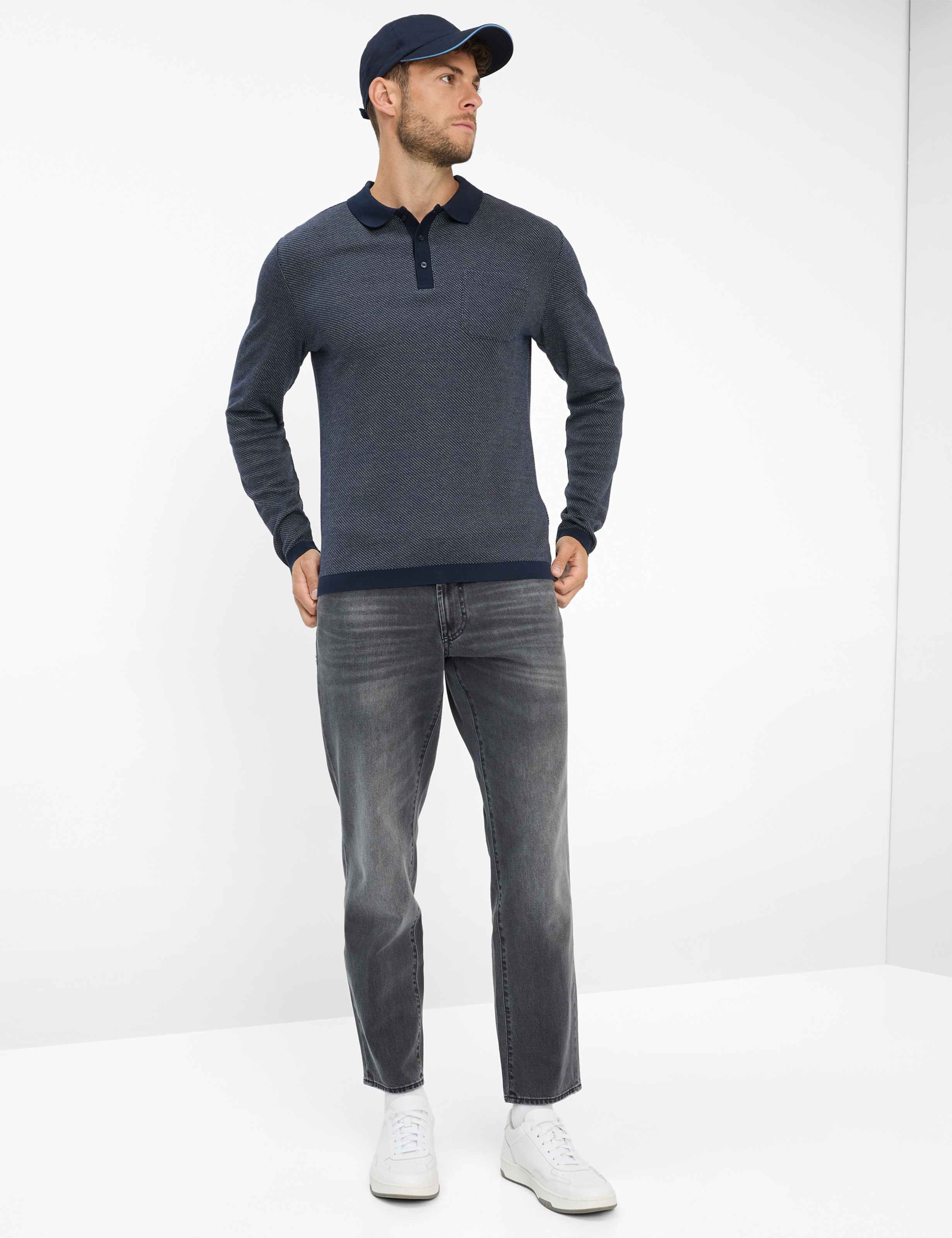 Heren Style PAROS Donkerblauw  Model outfit