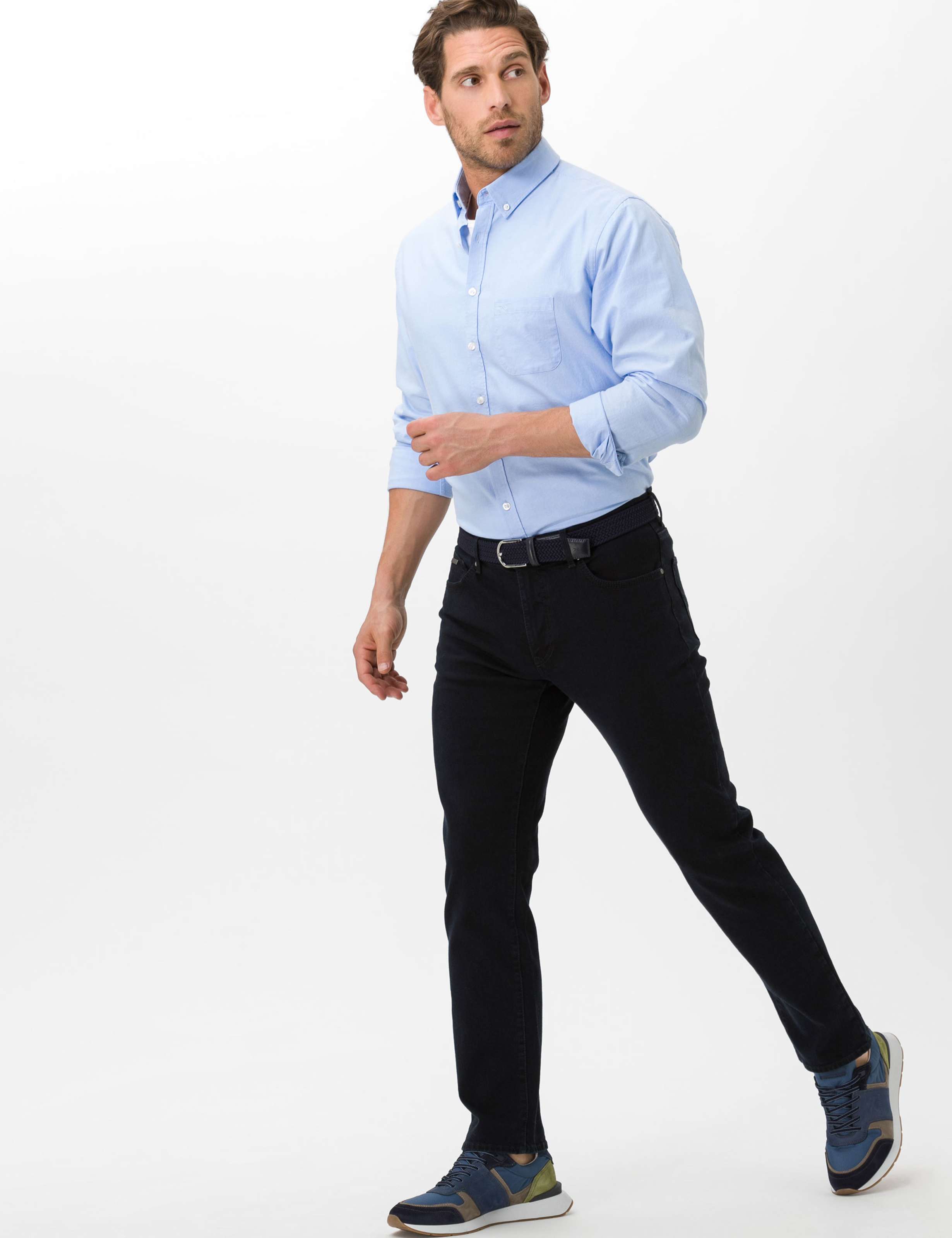 Men Style CADIZ Denim Dark Blue Straight Fit Model Outfit