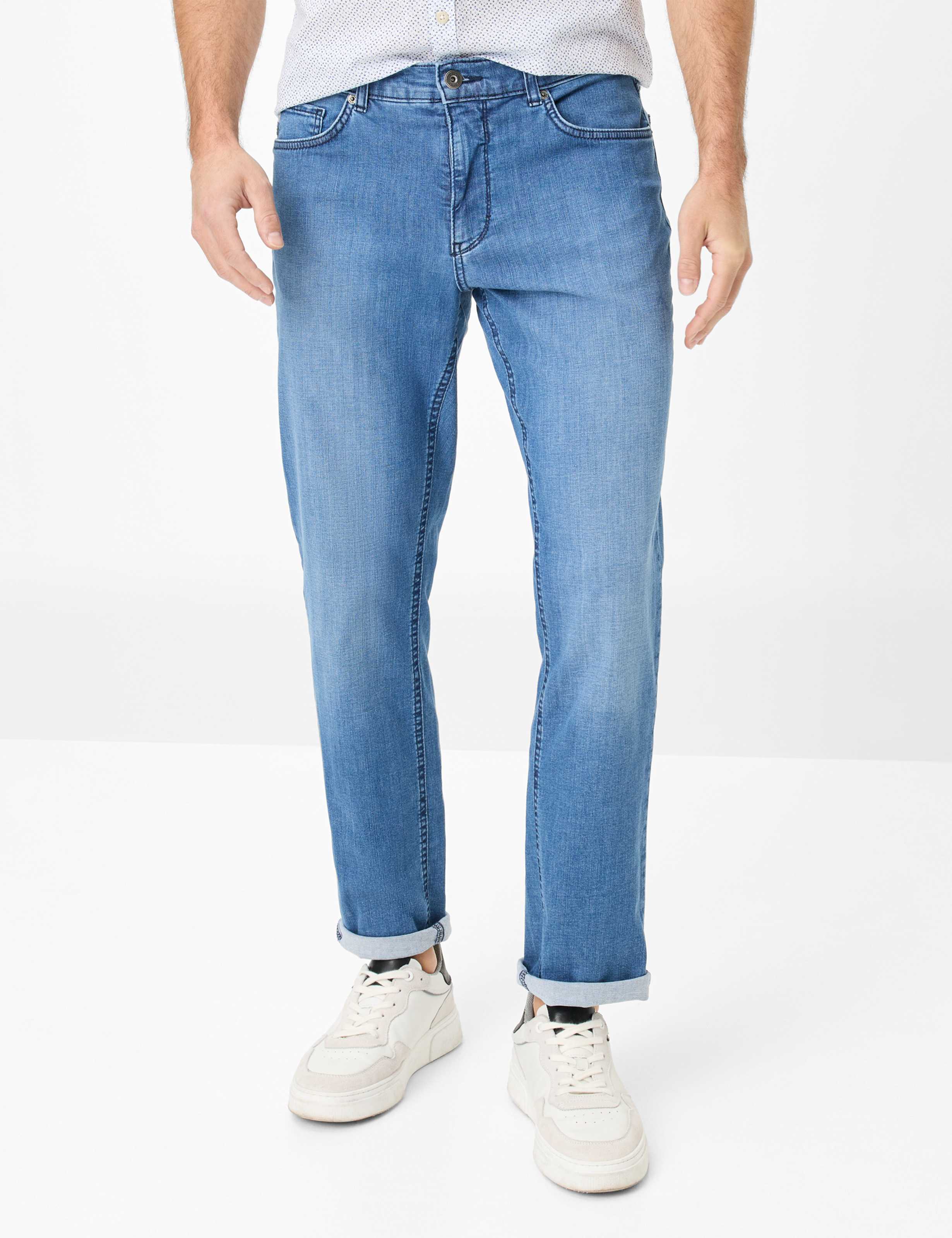 Thumbnail - Brax Herren Five-Pocket-Hose Style COOPER MID BLUE USED, denim blau, Gr. 42/30