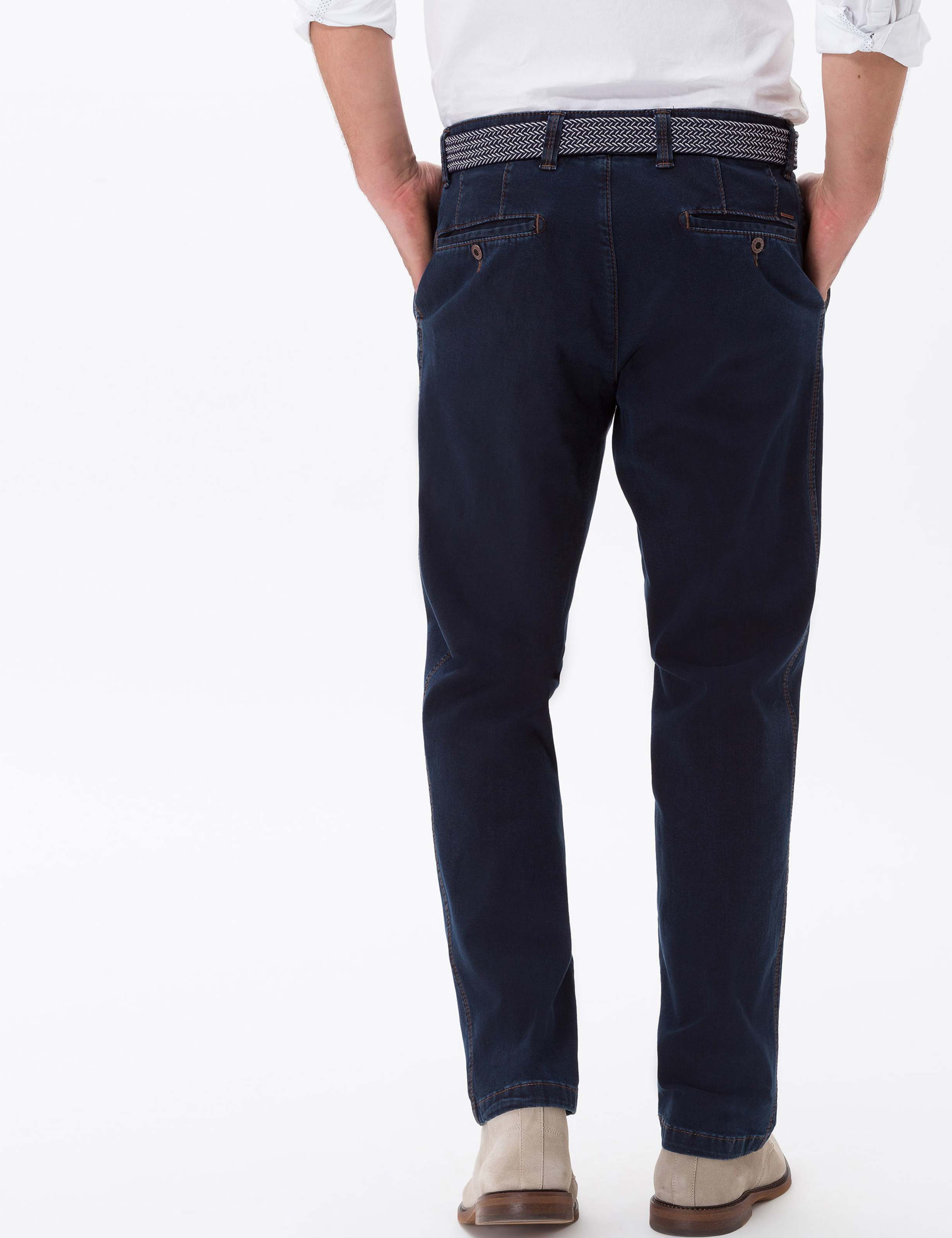 Herren Style JIM 316 Denim Dunkelblau Regular Fit Model Outfit