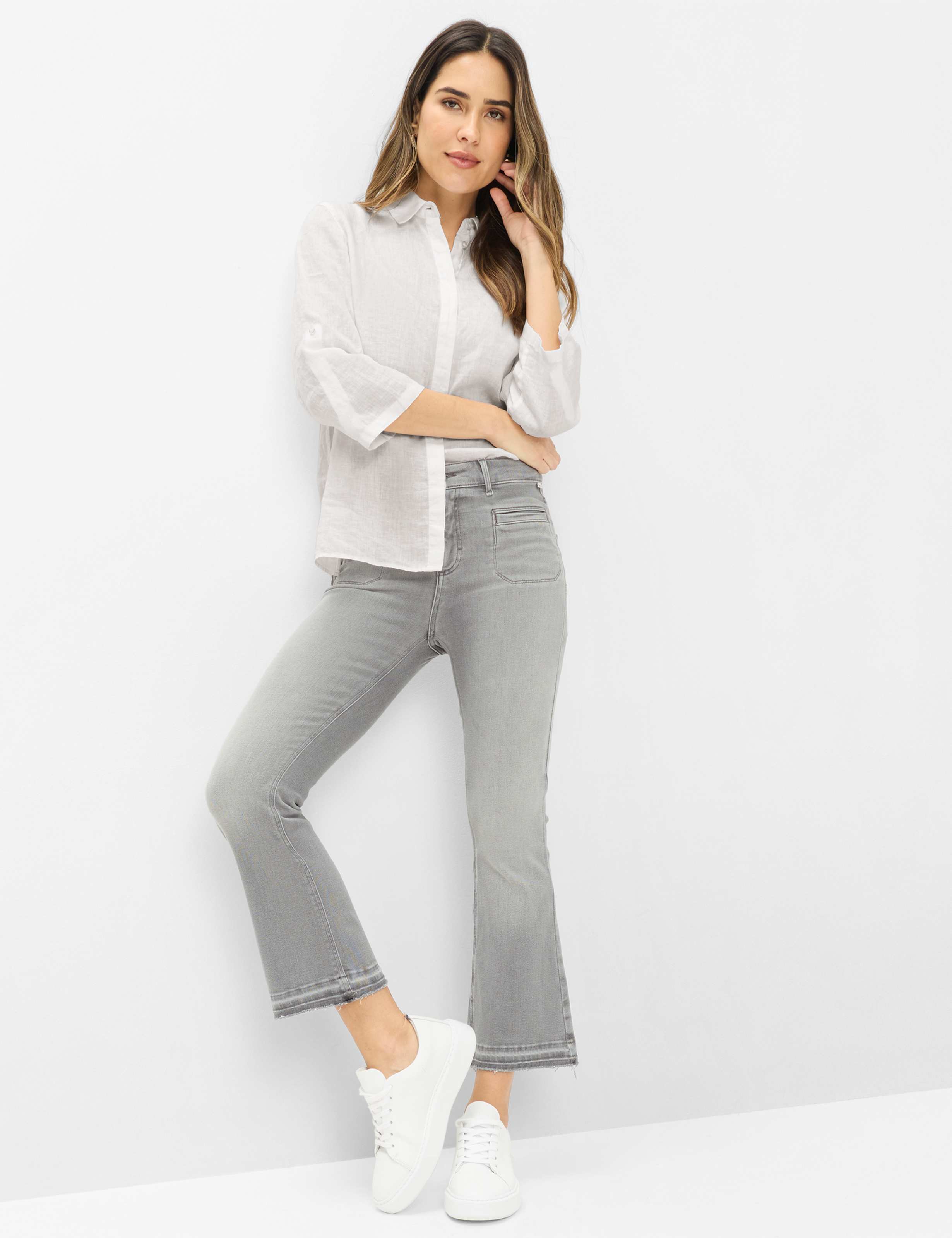 Femme Style ANA S BOOT Denim Gris Clair Skinny Fit Tenue du mannequin