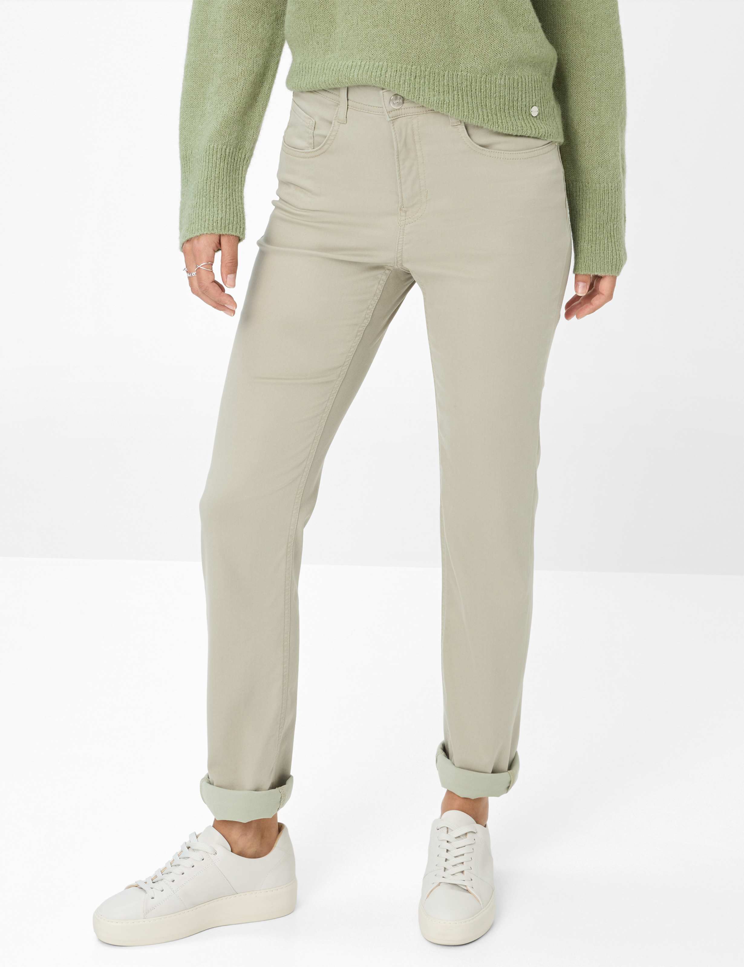 Thumbnail - Brax Damen Five-Pocket-Hose Style MARY, hellgrün, Gr. 40