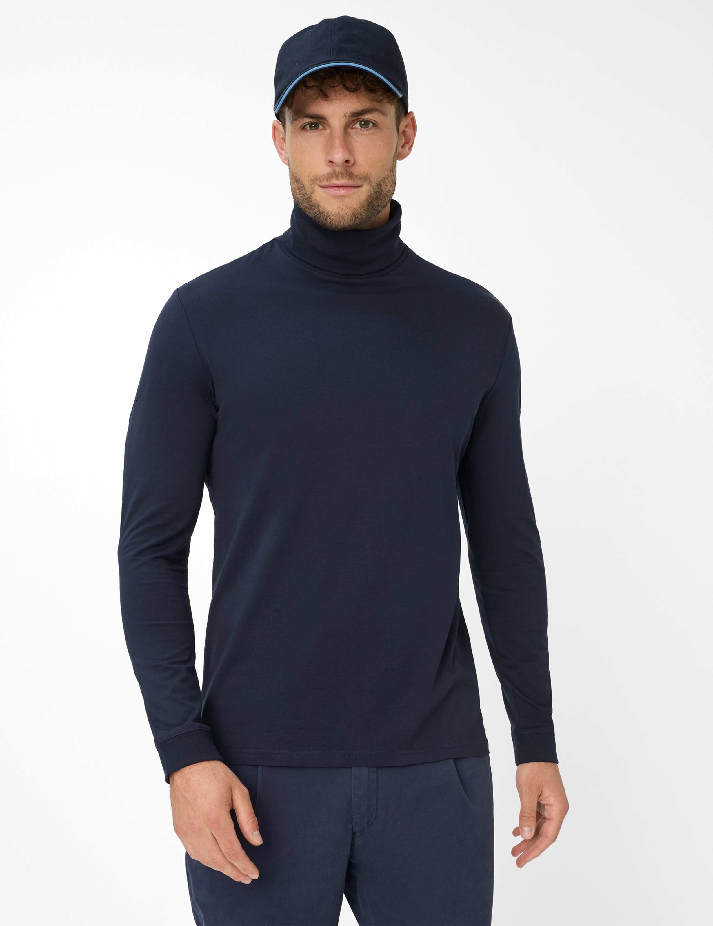 Thumbnail - Brax Herren Langarmshirt Style BENNO navy, dunkelblau, Gr. L
