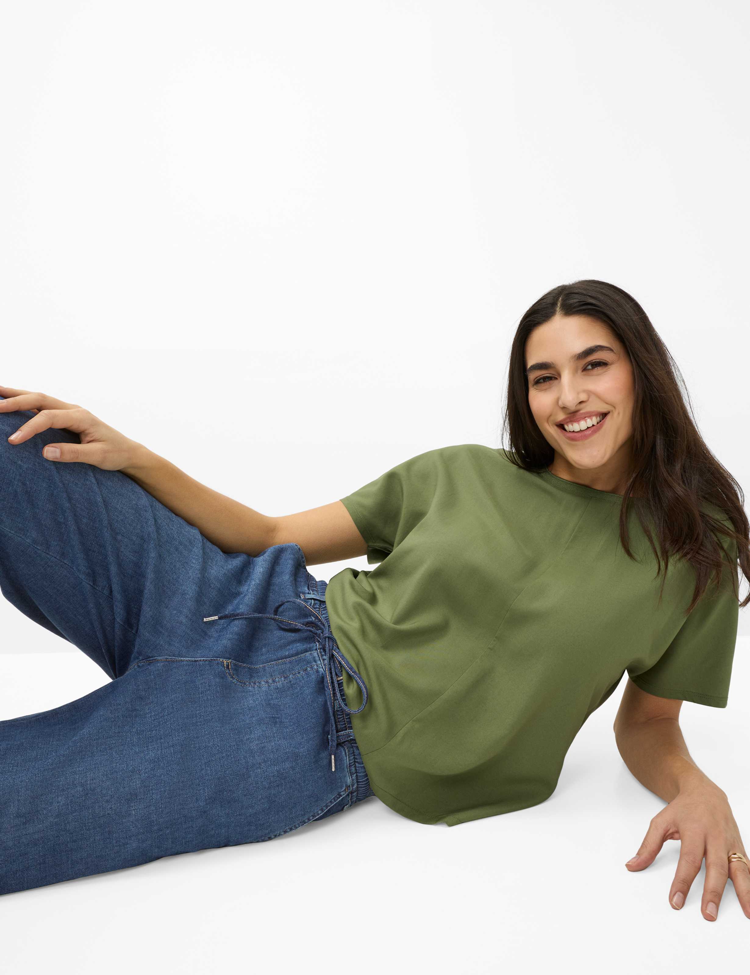 Femme Style MAINE S Denim Bleu Wide Leg Détail 1