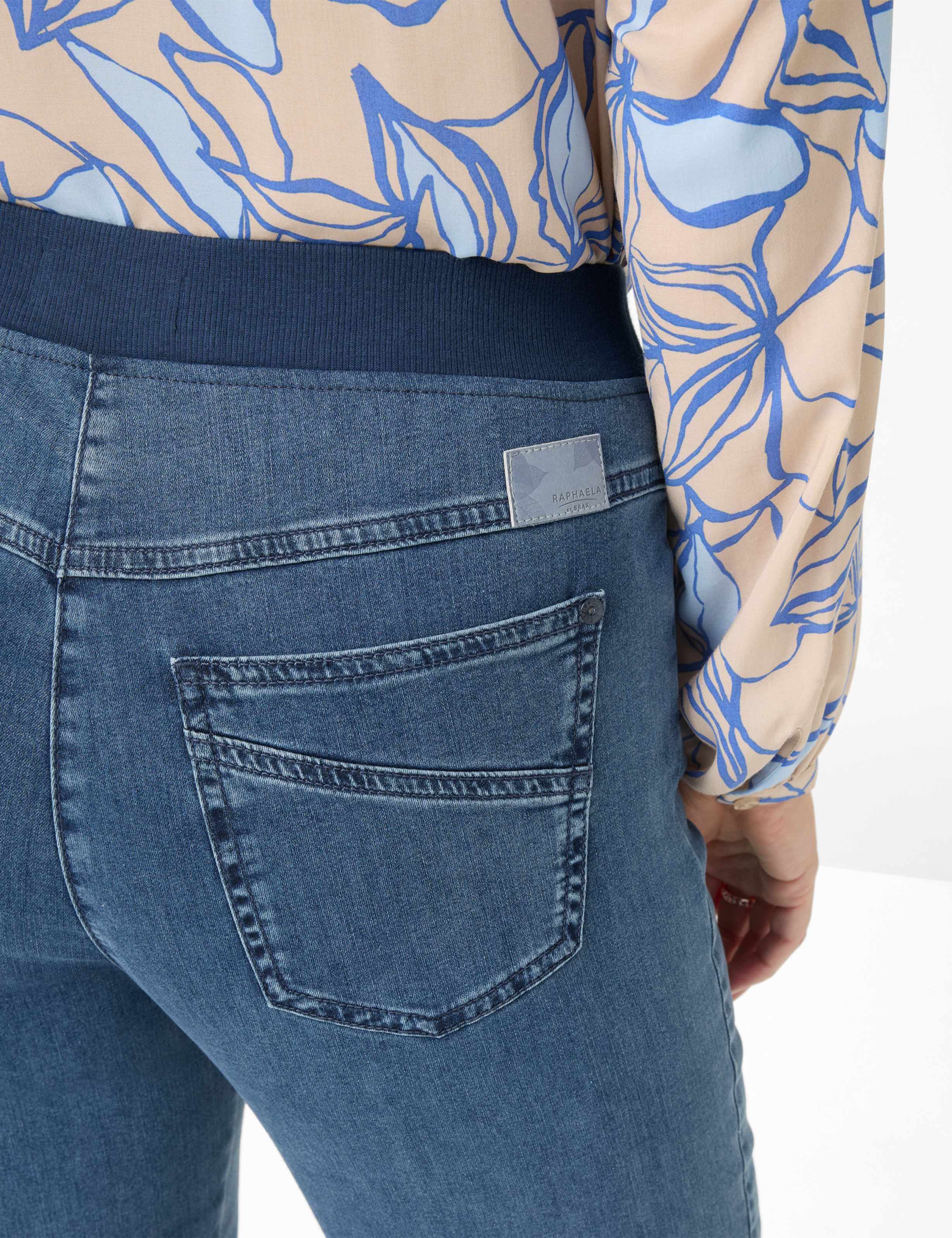 Damen Style PAMINA 6/8 Denim Blau Slim Fit Detail 2