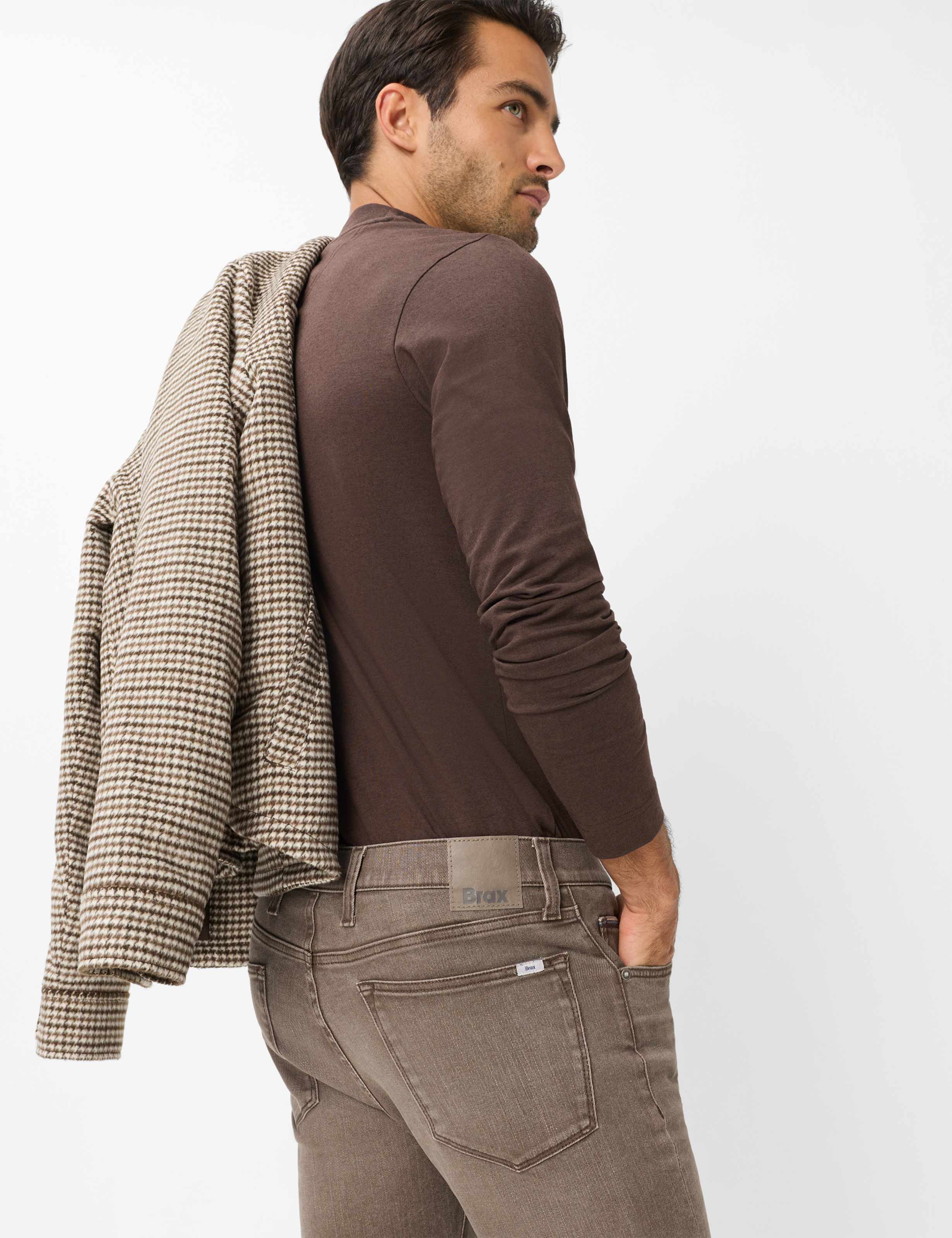 Heren Style CLINT Denim Donkerbruin Relaxed Fit Detail 1