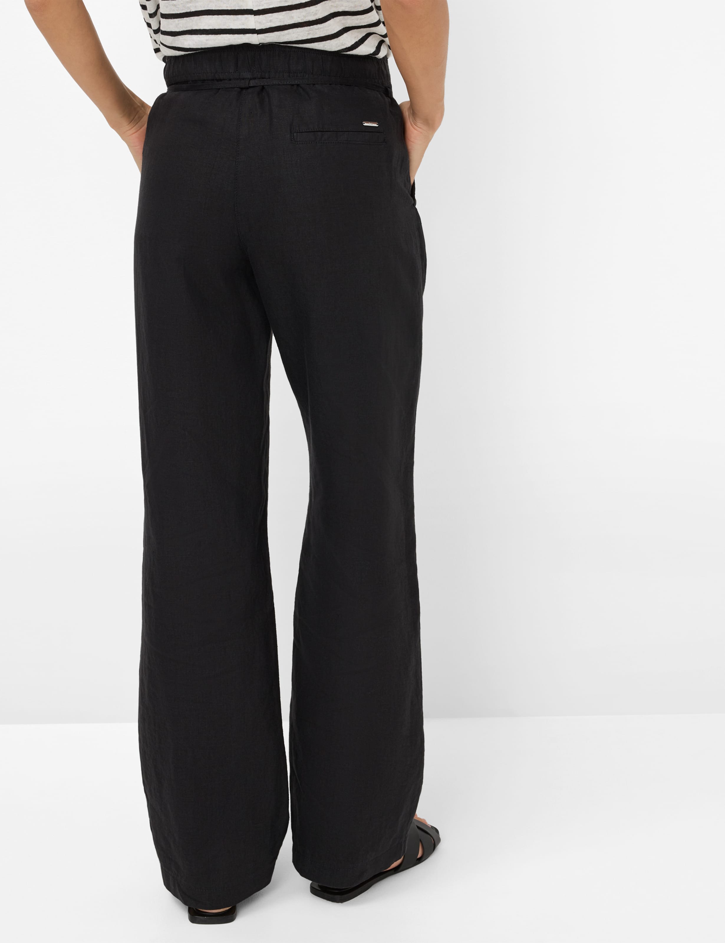 Women Style FARINA Black Wide Leg Model back