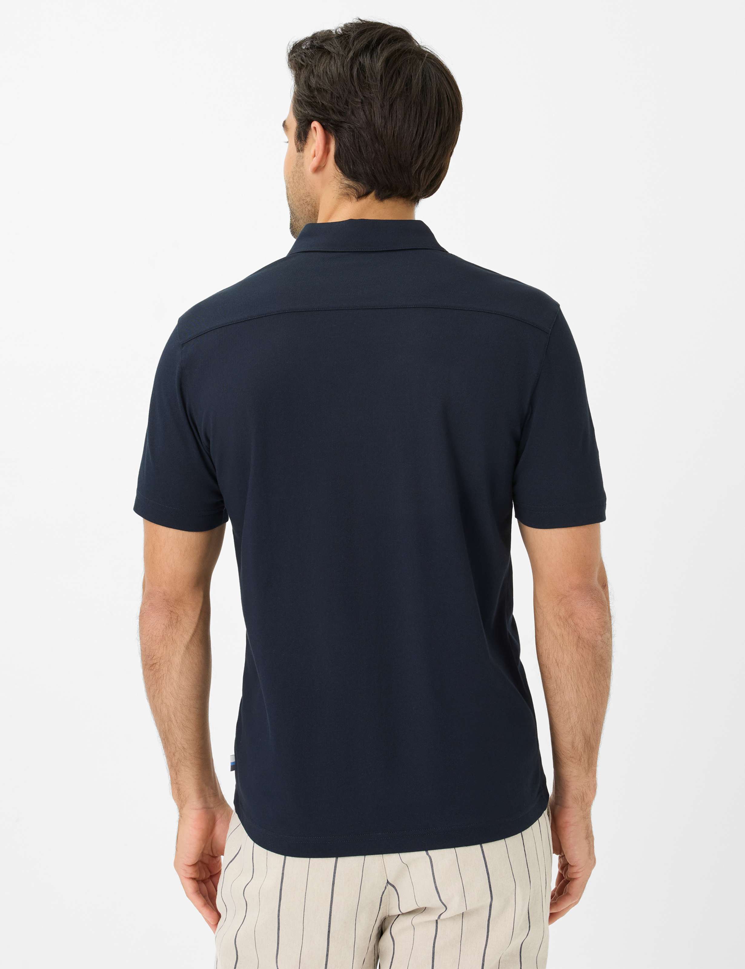 Men Style PIROZ Dark Blue  Model back