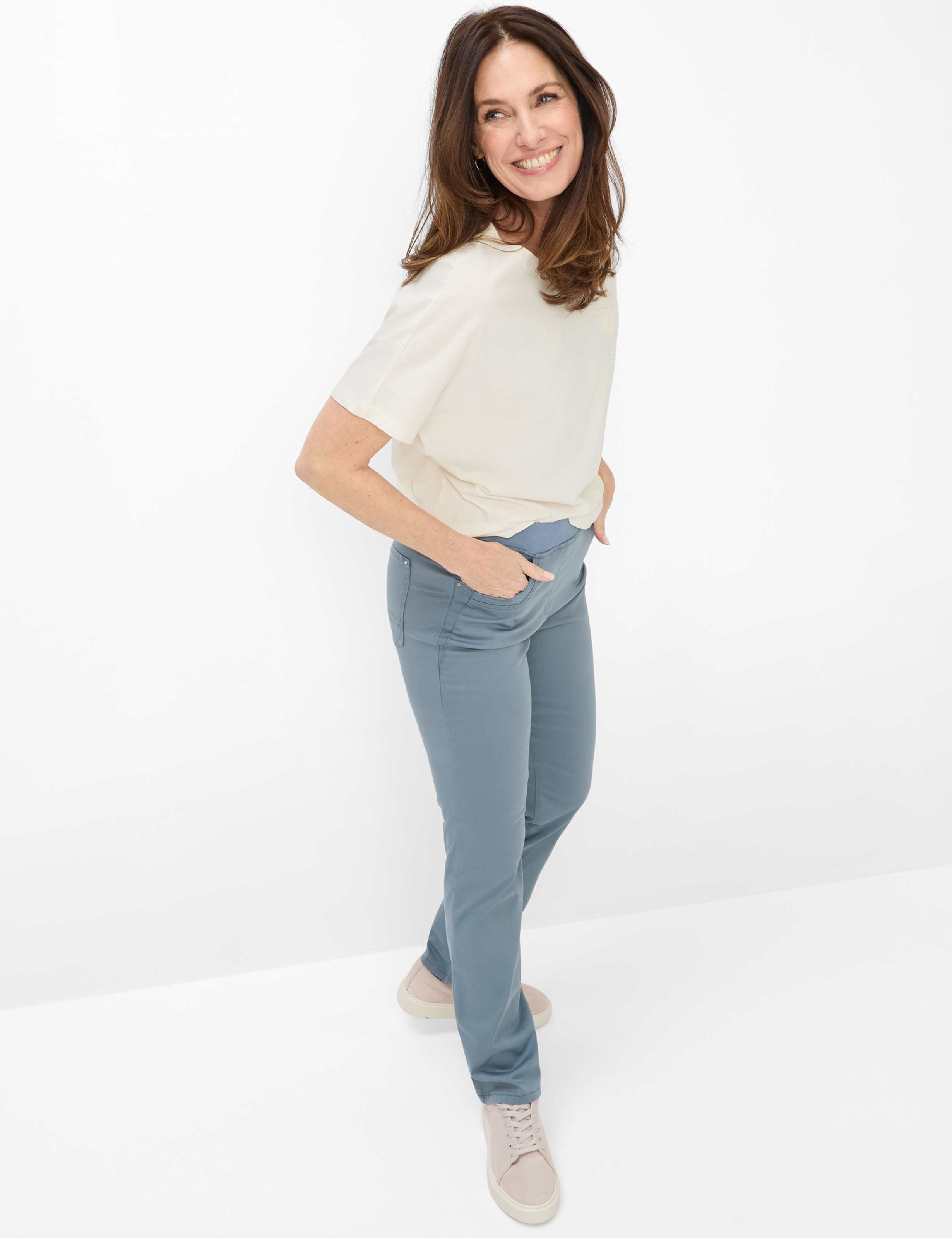 Dames Style PAMINA FUN Blauw Slim Fit Model outfit