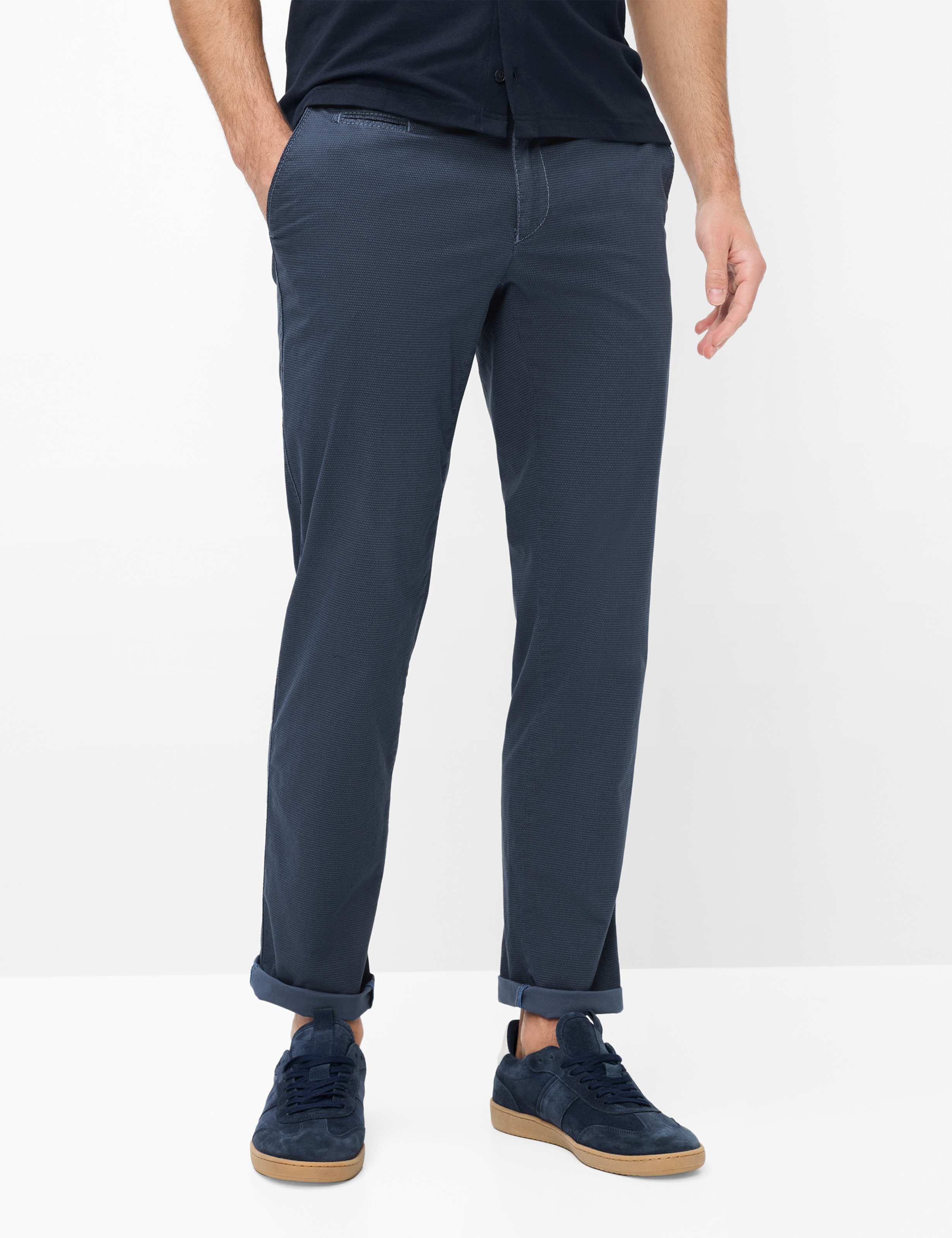 Heren Style FABIO Donkerblauw Modern Fit Model voorkant