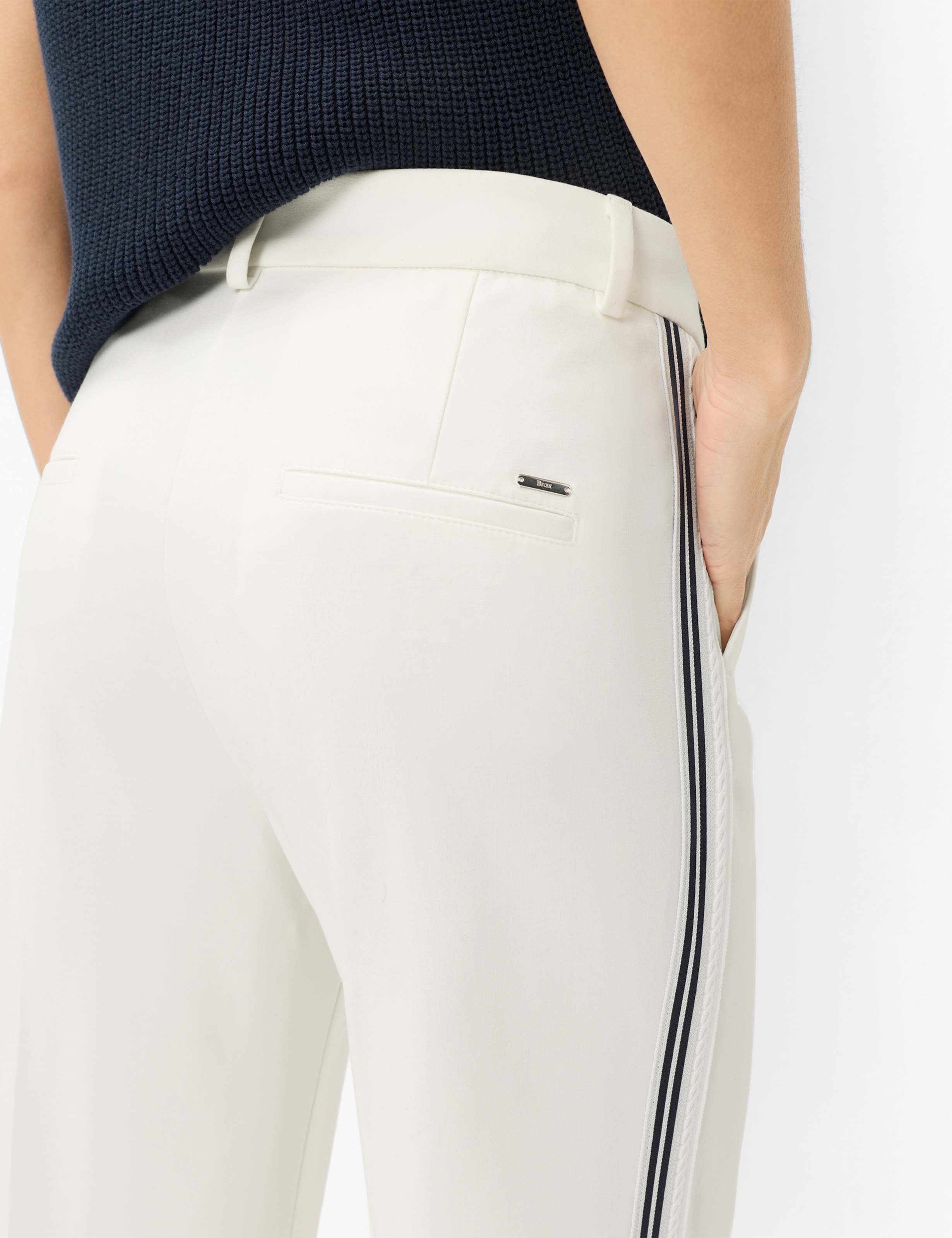 Dames Style MAINE Crème Wit Wide Leg Detail 2