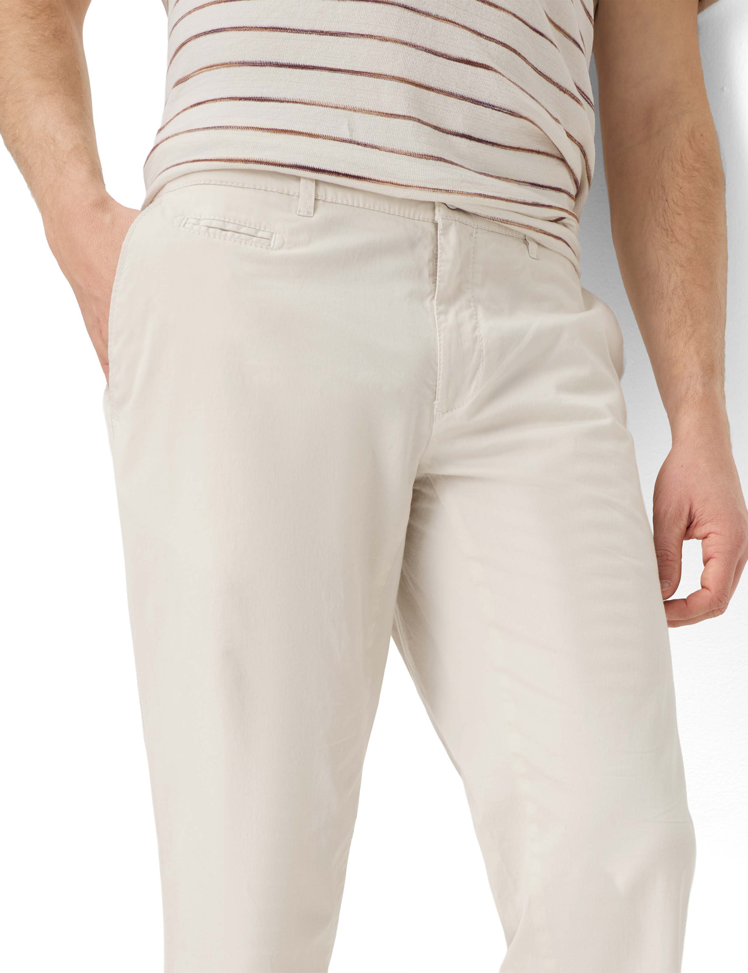 Homme Style FABIO Beige Clair Modern Fit Détail 1