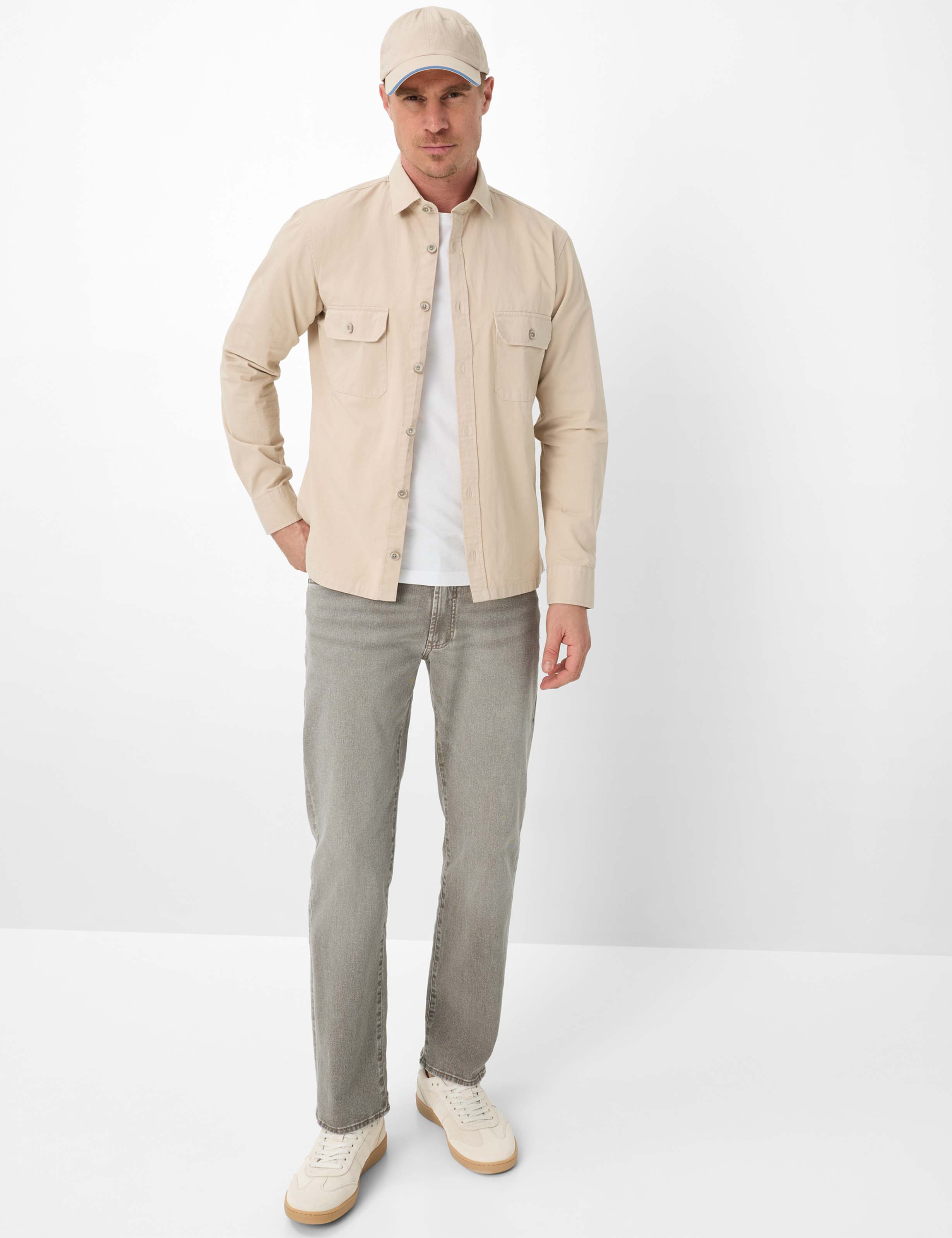 Heren Style TAYLOR Crème Wit  Model outfit