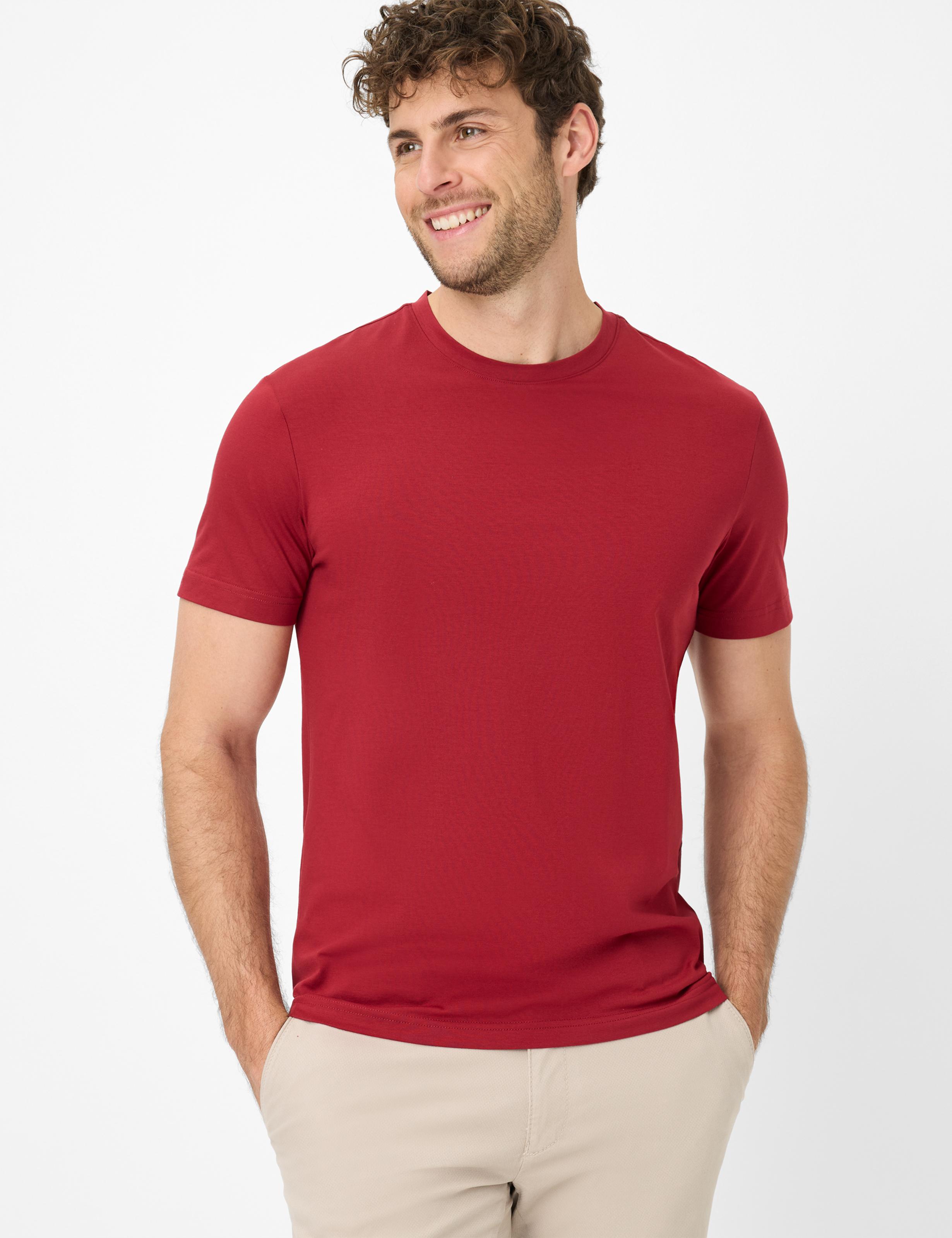 Thumbnail - Brax Herren Shirt Style TED red wine, dunkelrot, Gr. L