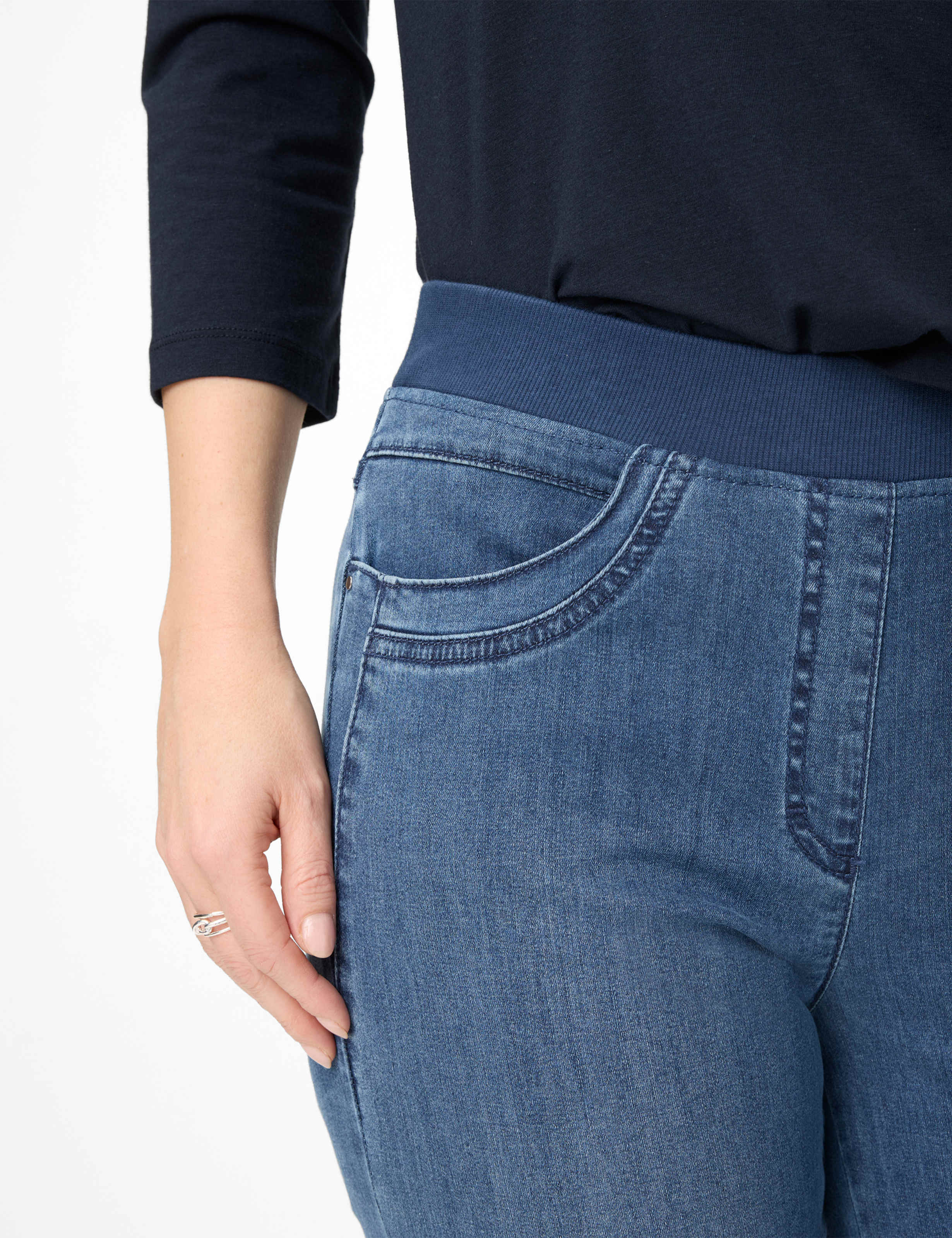 Damen Style PAMINA FUN Denim Blau Slim Fit Detail 2