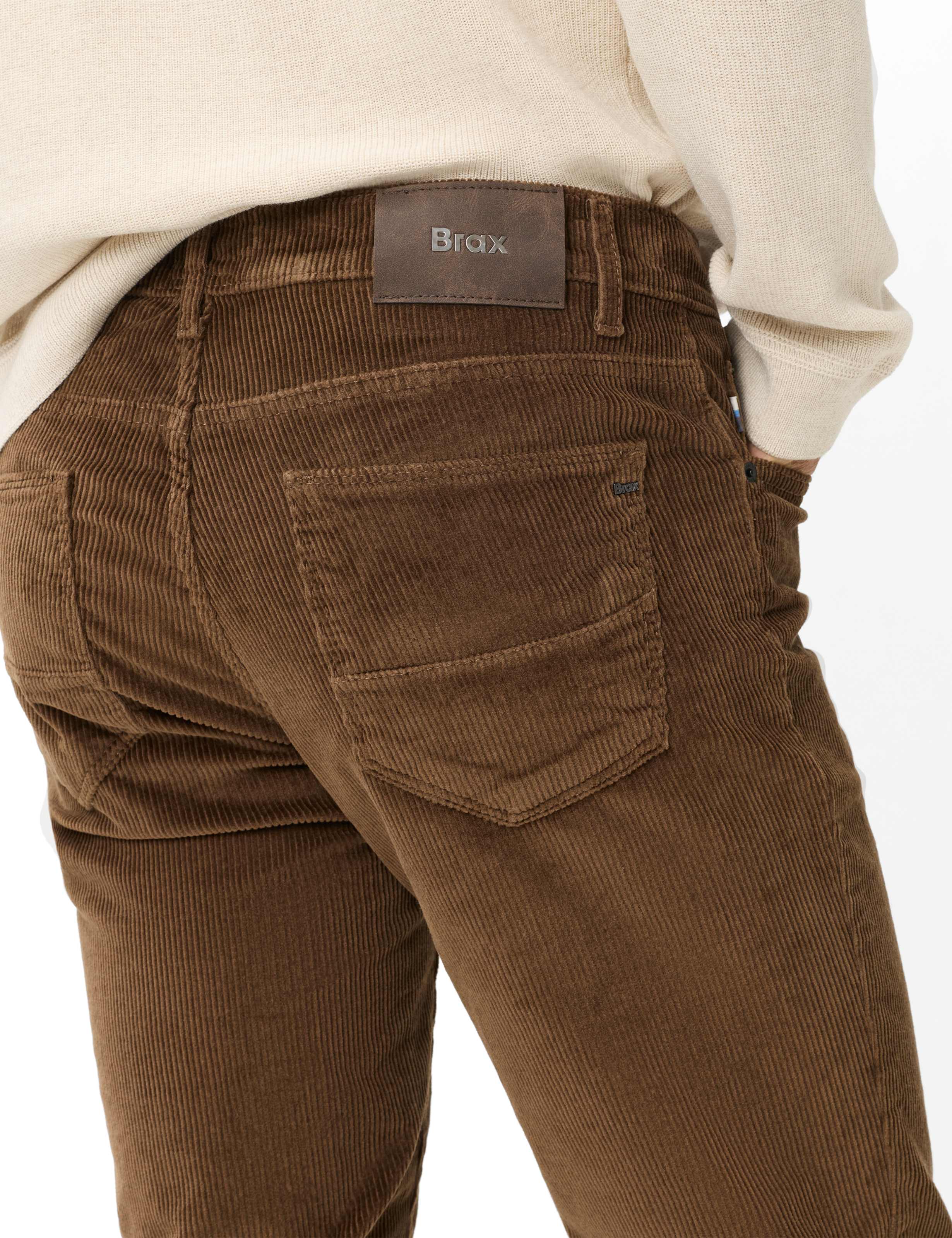 Herre Style CADIZ Brun Straight Fit Detalje 2