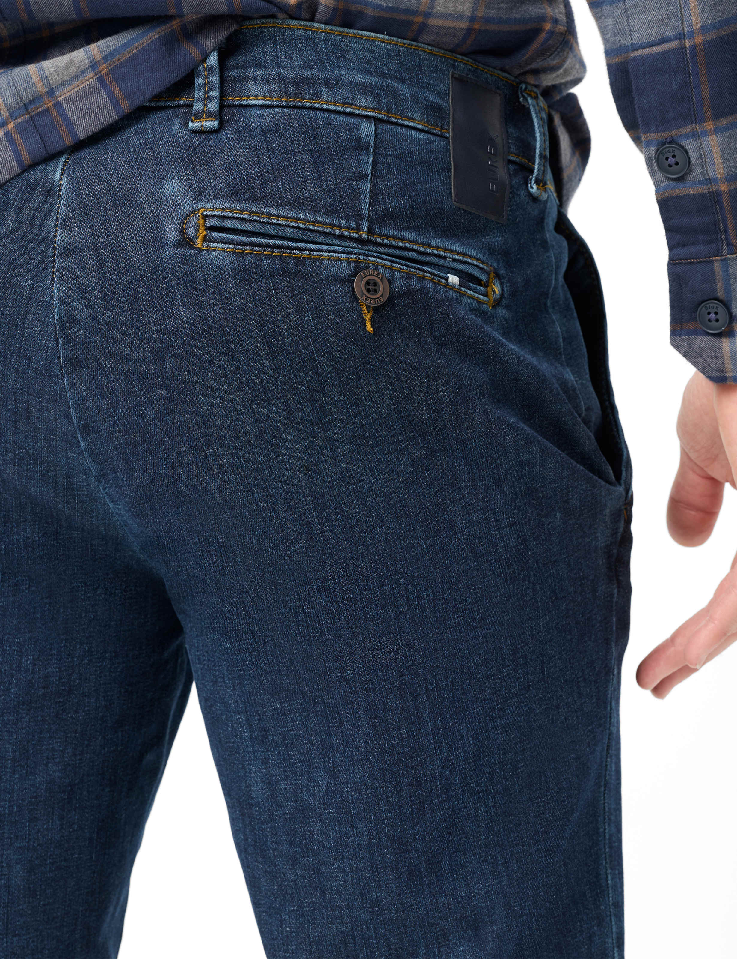Heren Style JOHN Denim Blauw Regular Modern Regular Fit Detail 2
