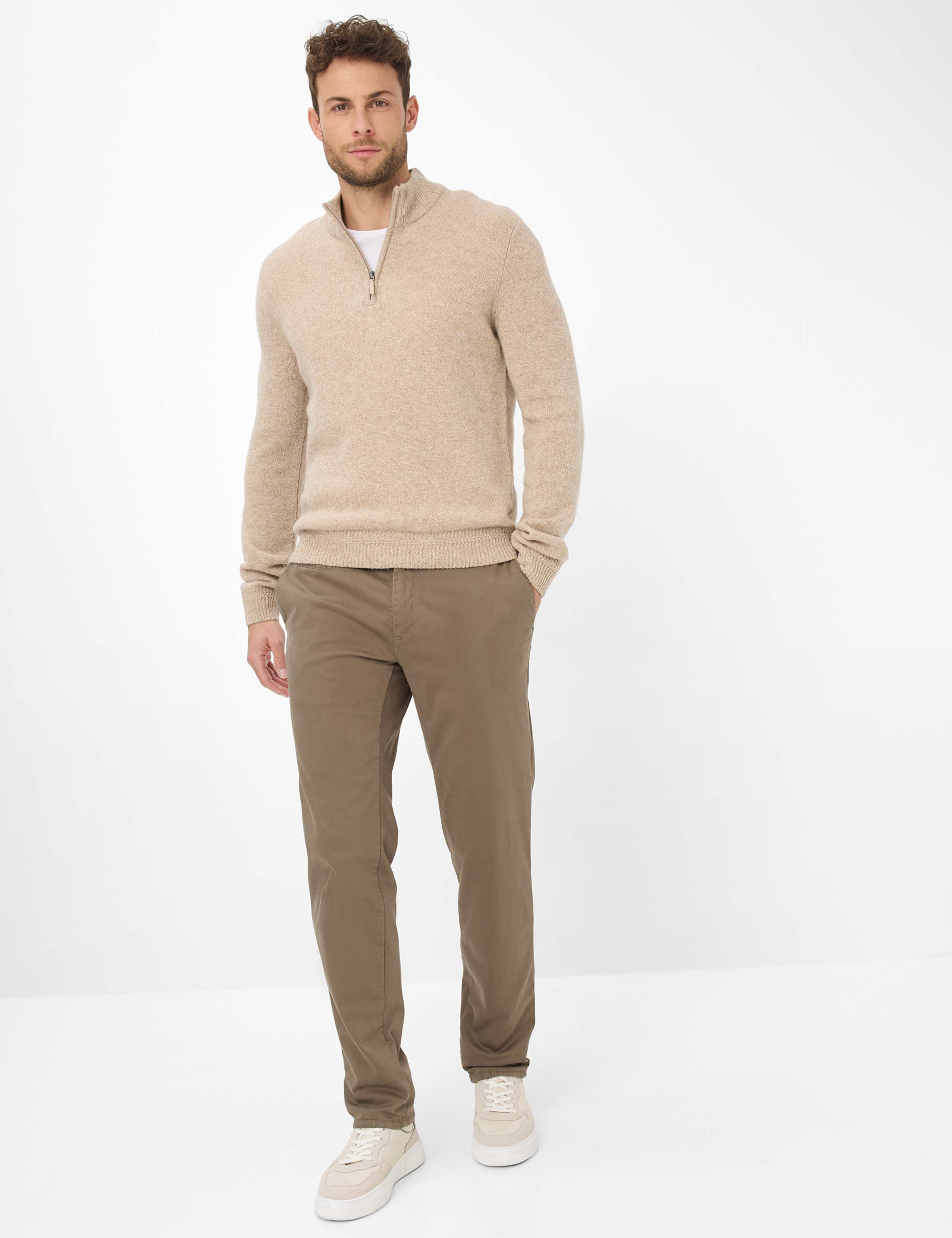 Men Style FABIO TT Green - Olive Modern Fit Model Outfit