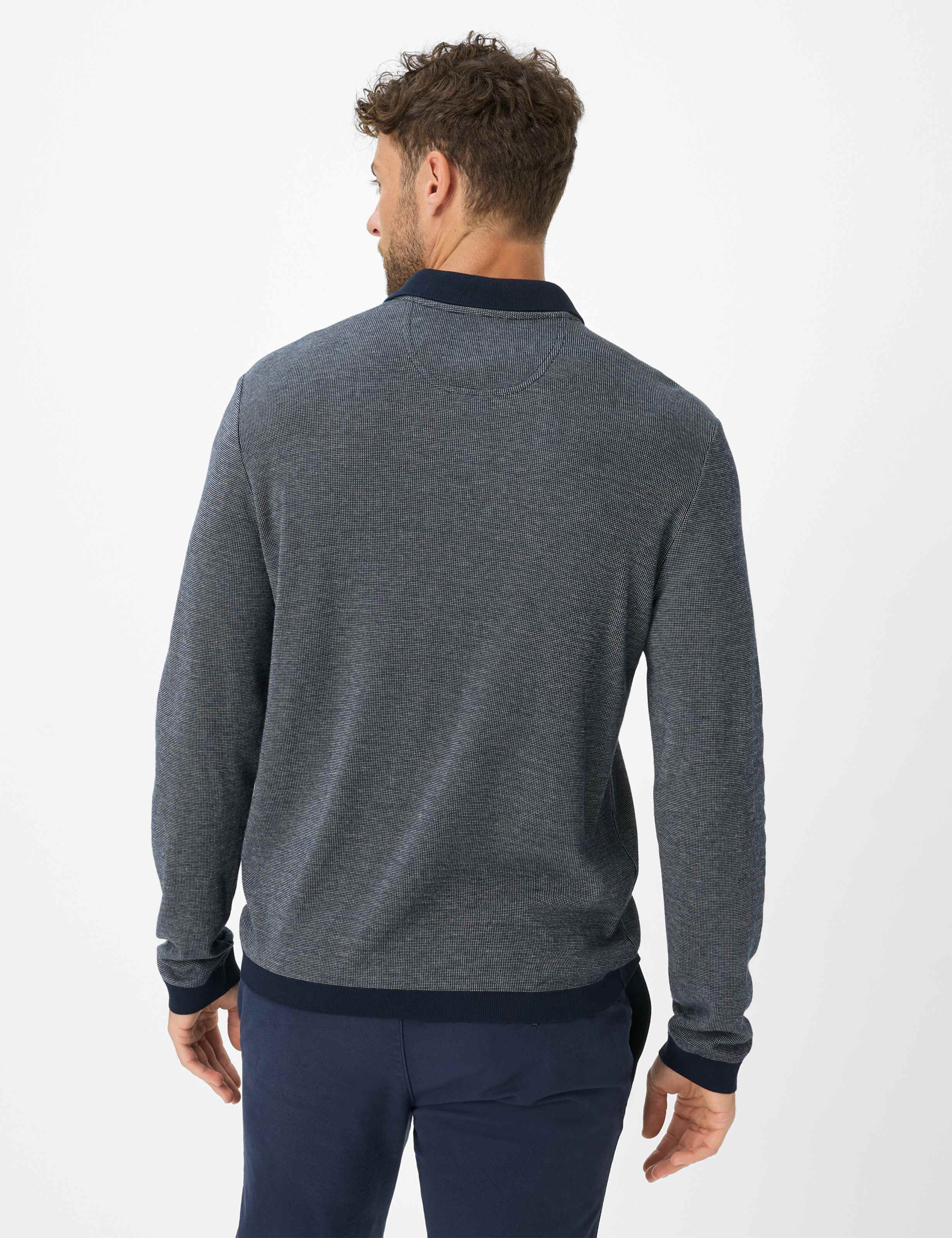 Thumbnail - Brax Herren Langarmshirt Style PAROS navy, dunkelblau, Gr. XXXL