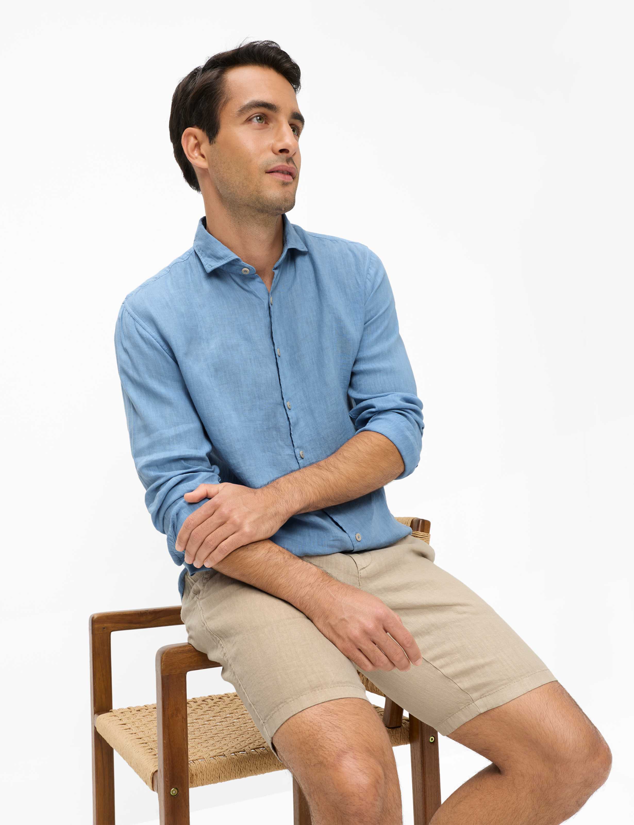 Homme Style BALU Marron Clair Modern Fit Détail 1