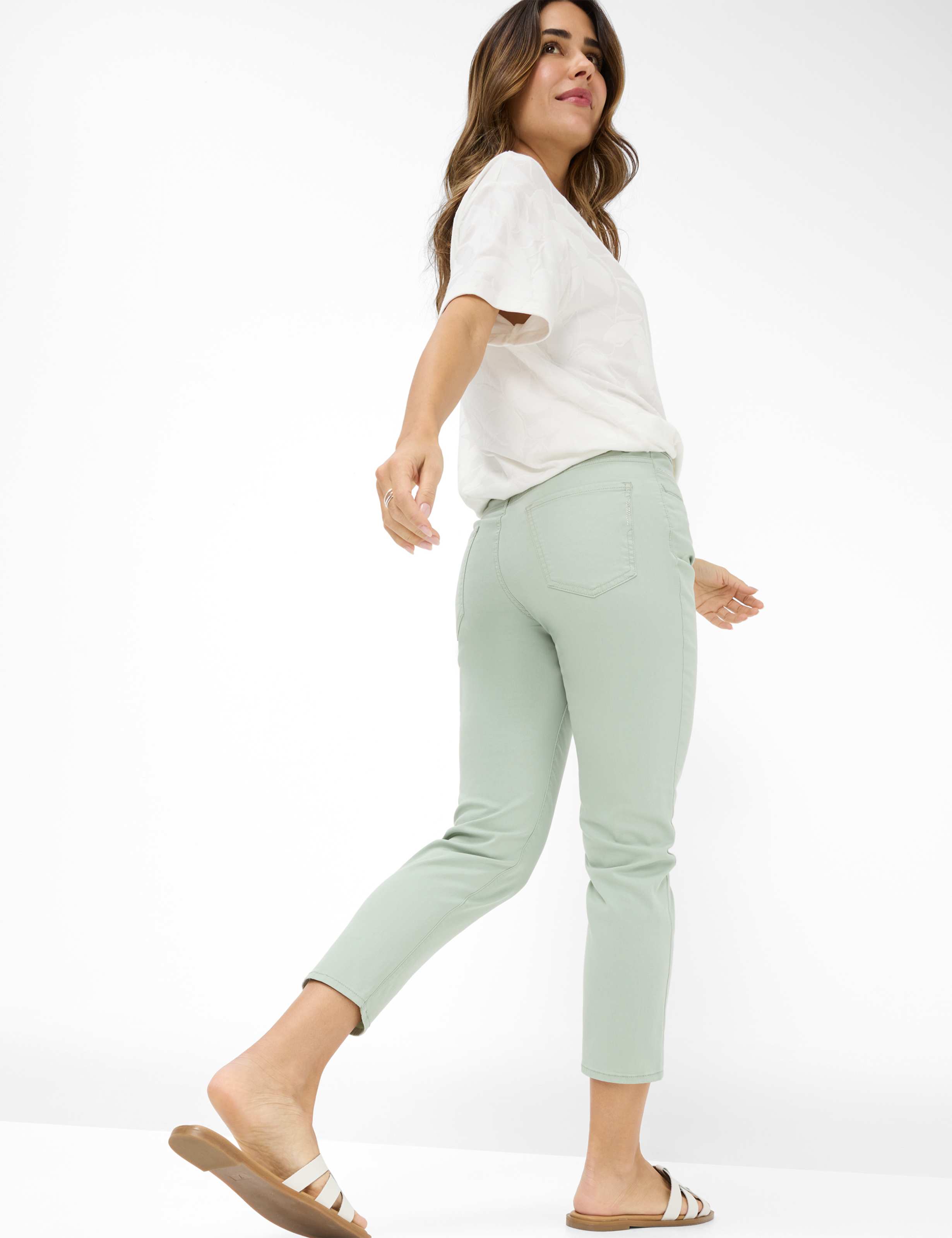 Women Style MARY S Denim Light Green Regular Fit Detail 1