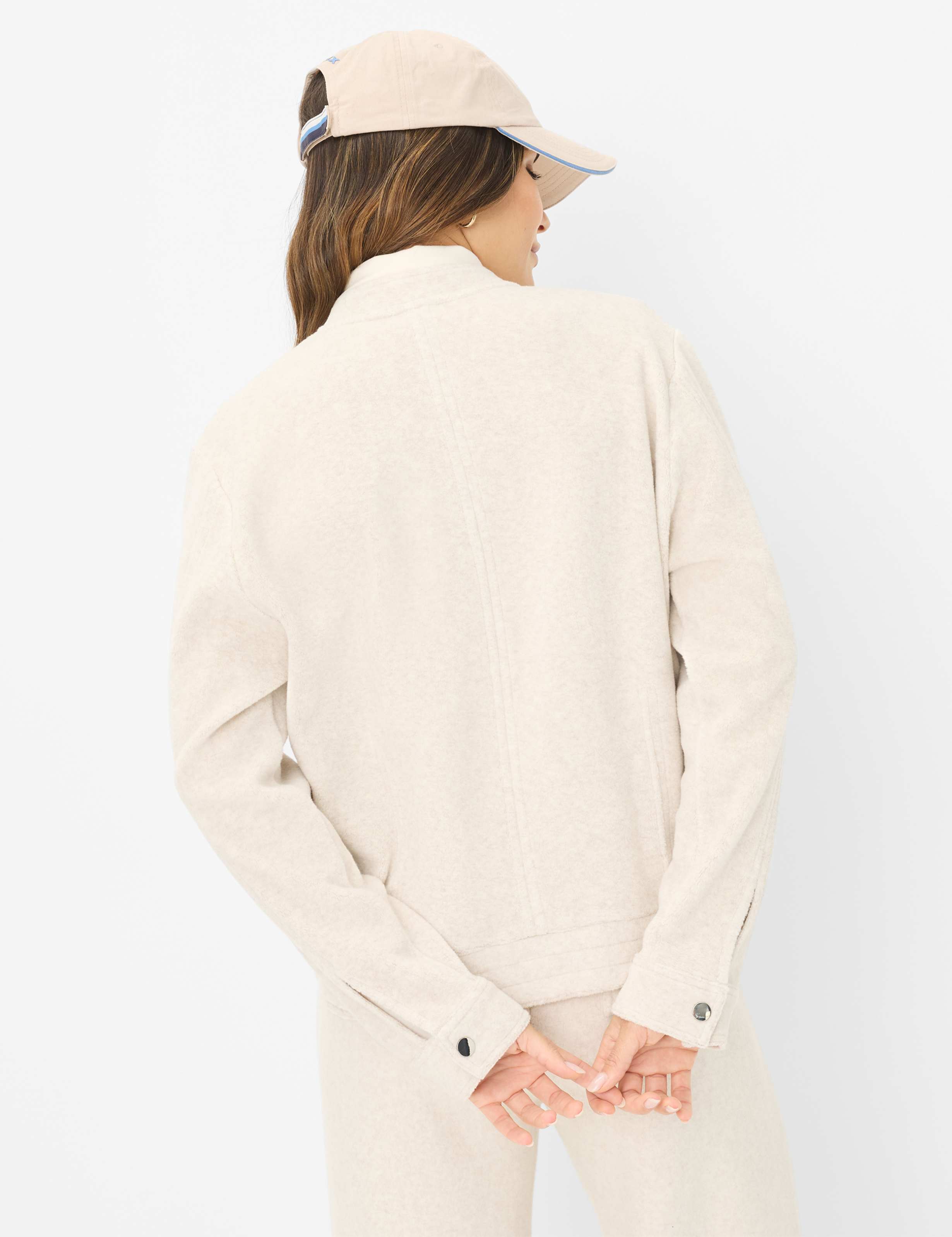 Thumbnail - Brax Damen Sweatjacke Style BECA L canvas, hellbeige, Gr. 48