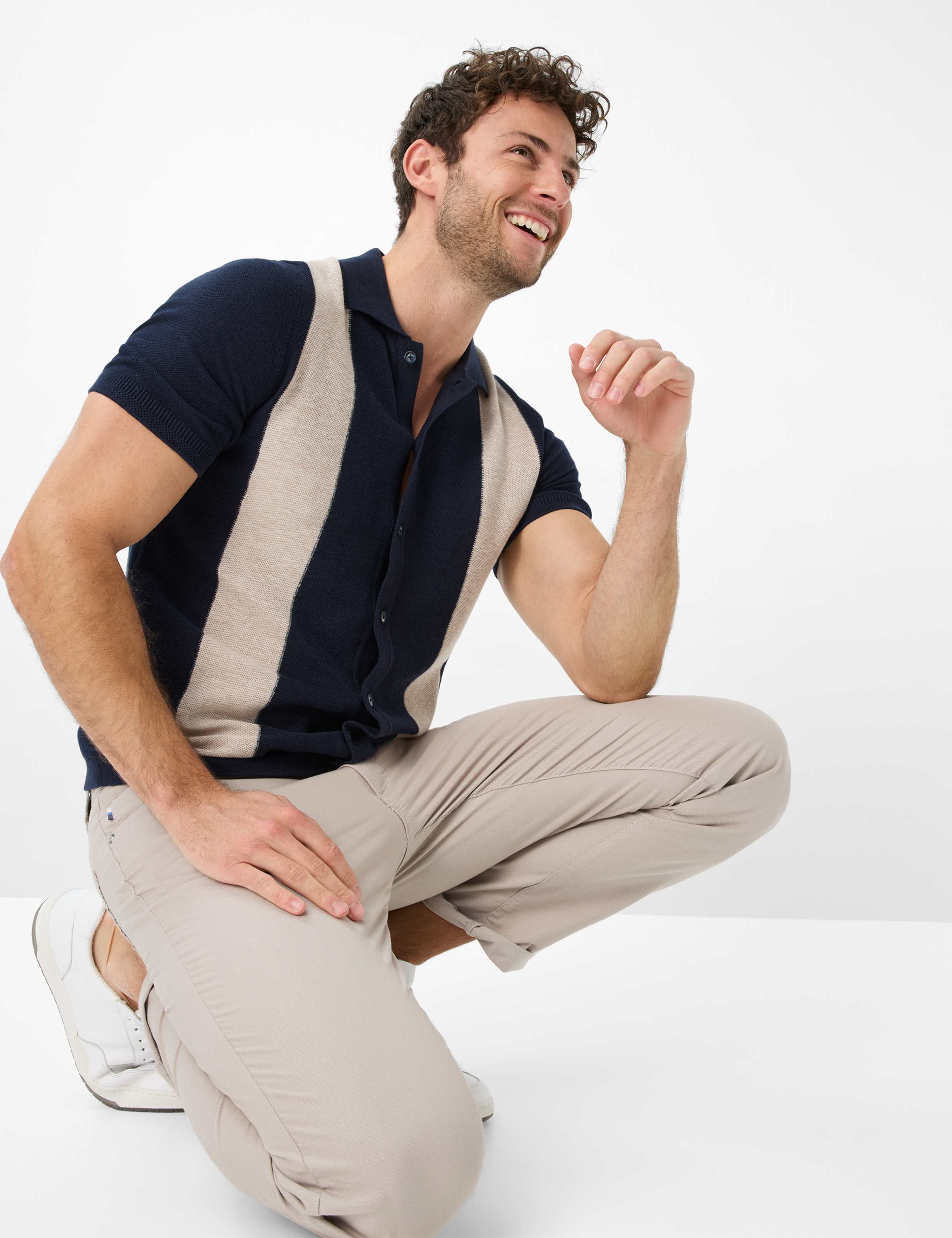 Herren Style CADIZ Beige Straight Fit Detail 1