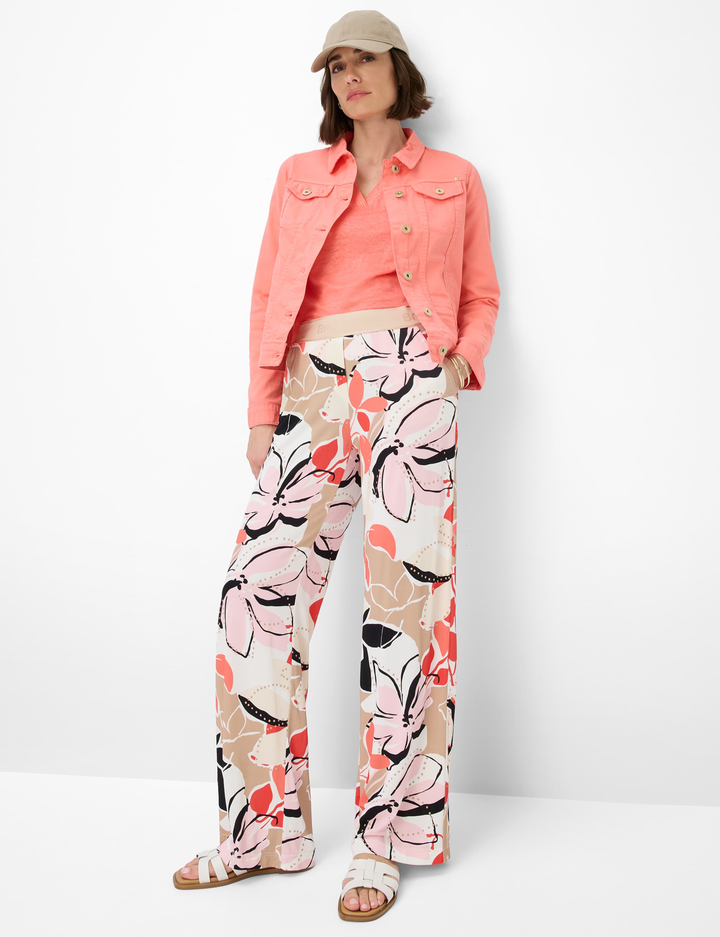 Women Style MAINE Multicolored Wide Leg Model Outfit