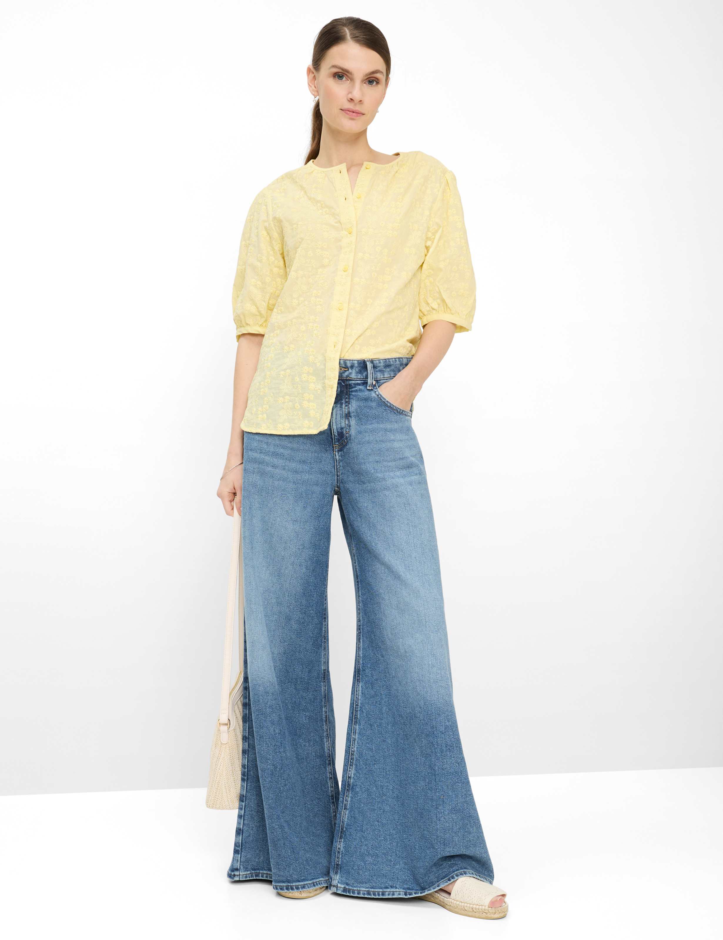 Dames Style MARCH Denim Blauw Wide Leg Model outfit