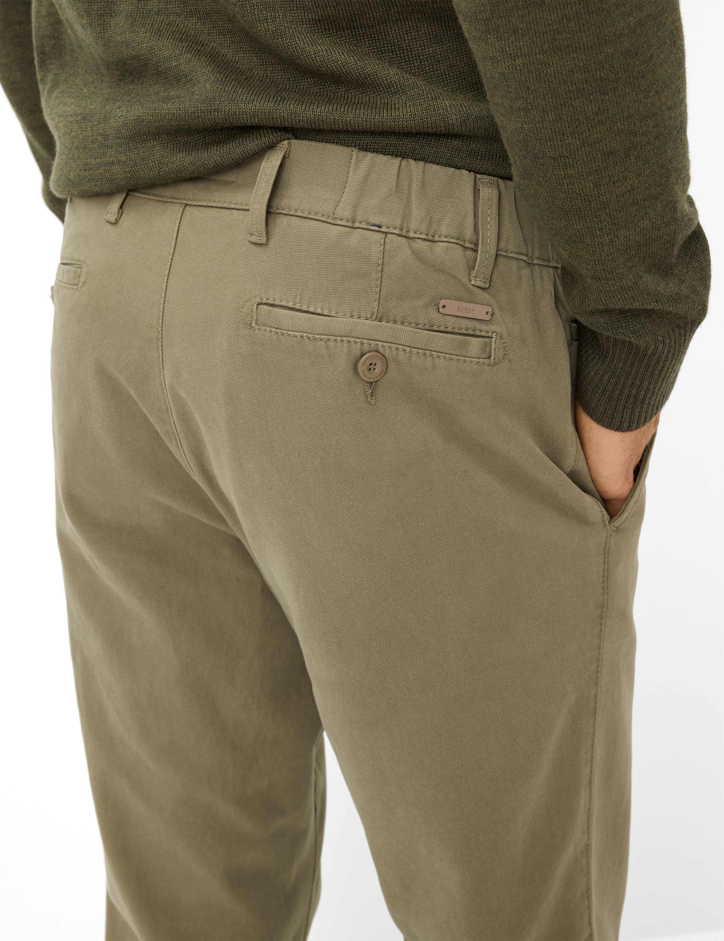 Heren Style THILO Groen - Khaki Regular Fit Detail 2