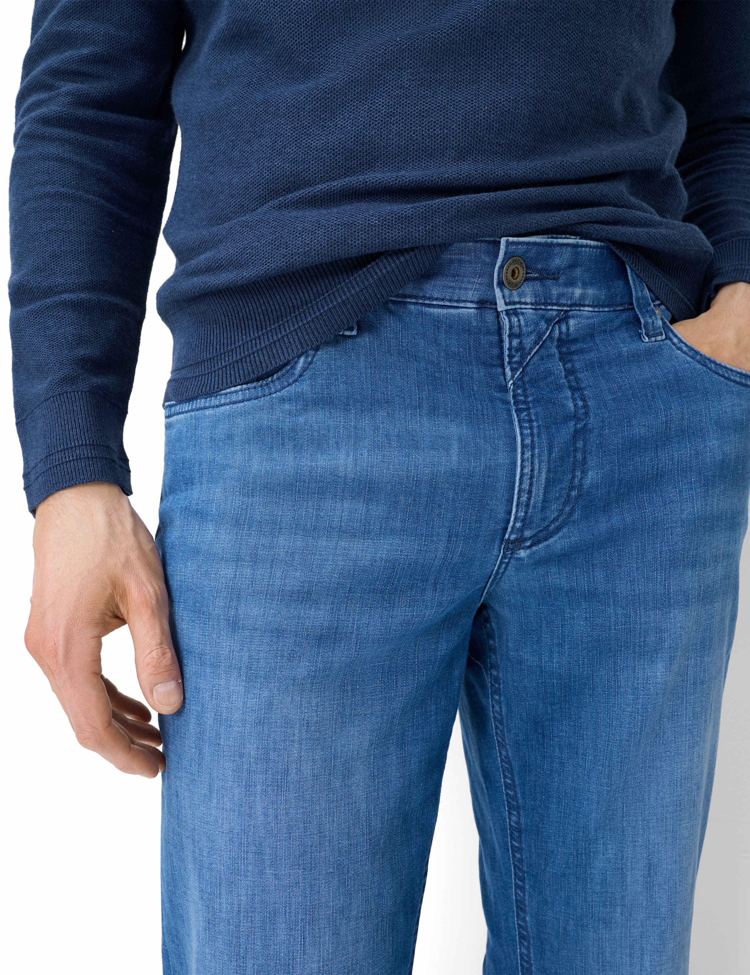 Herren Style LUKE Denim Blau Regular Fit Detail 2