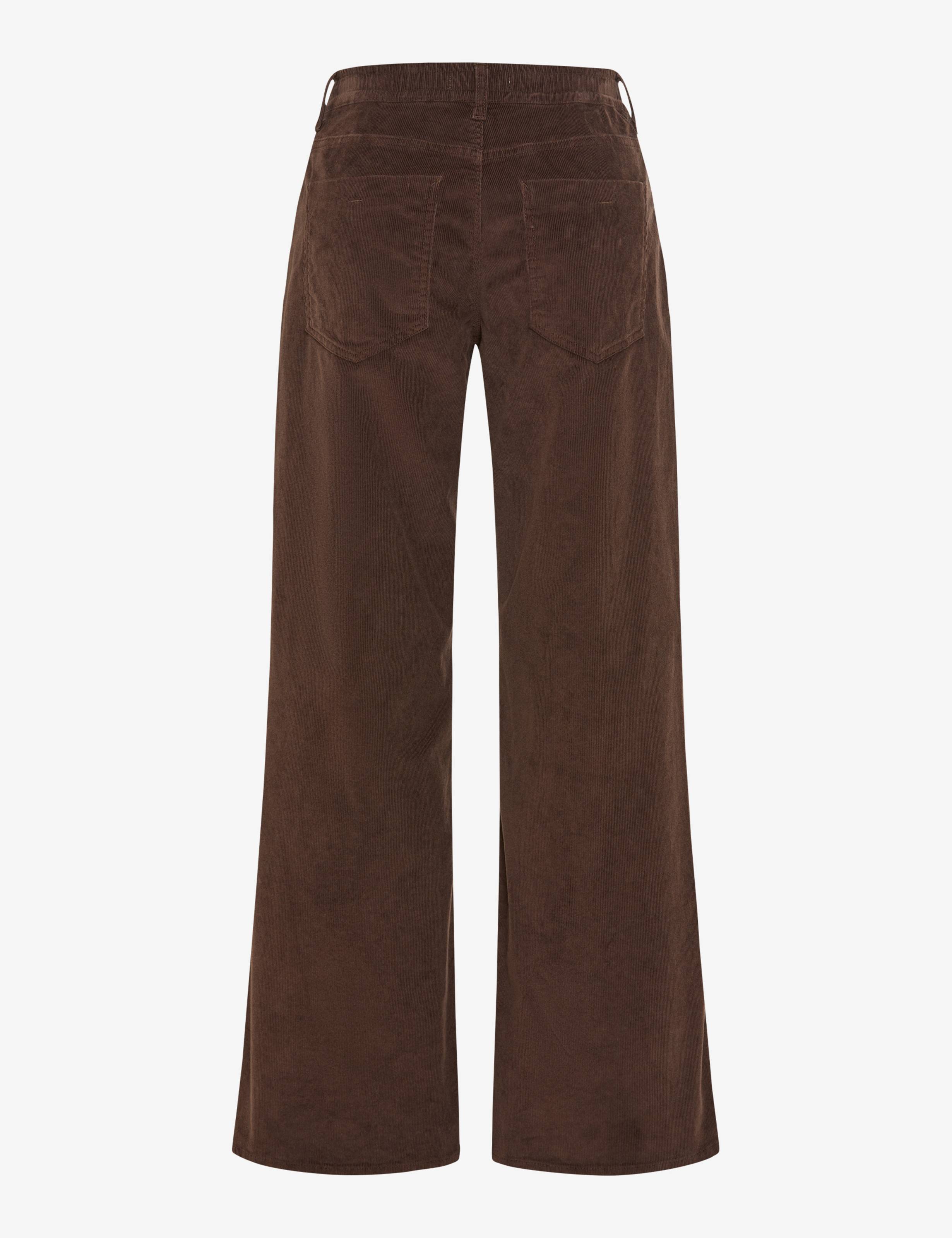 Dames Style MORGAN Donkerbruin Wide Leg Beel achterkant