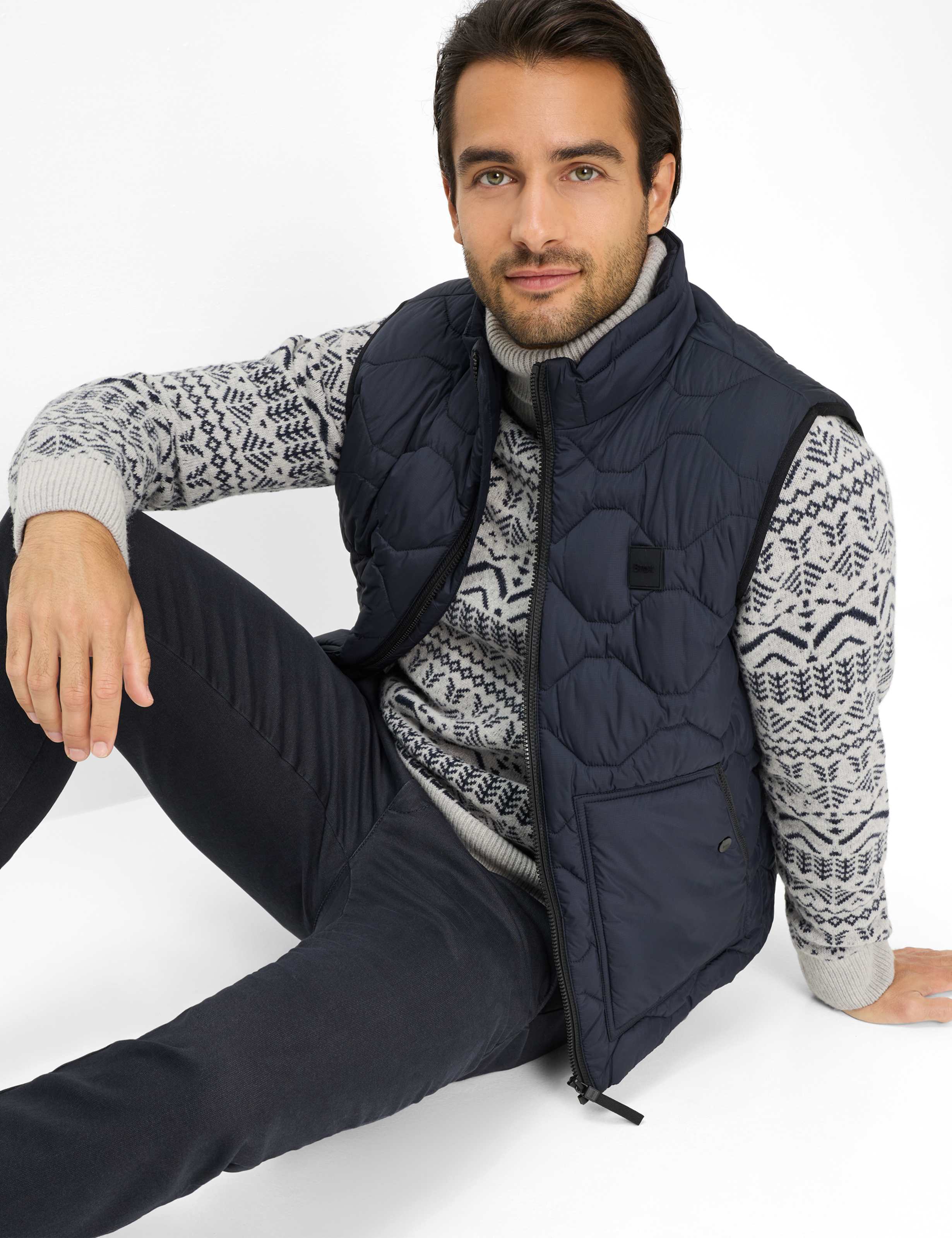 Homme Style BOB Bleu Foncé  Détail 1