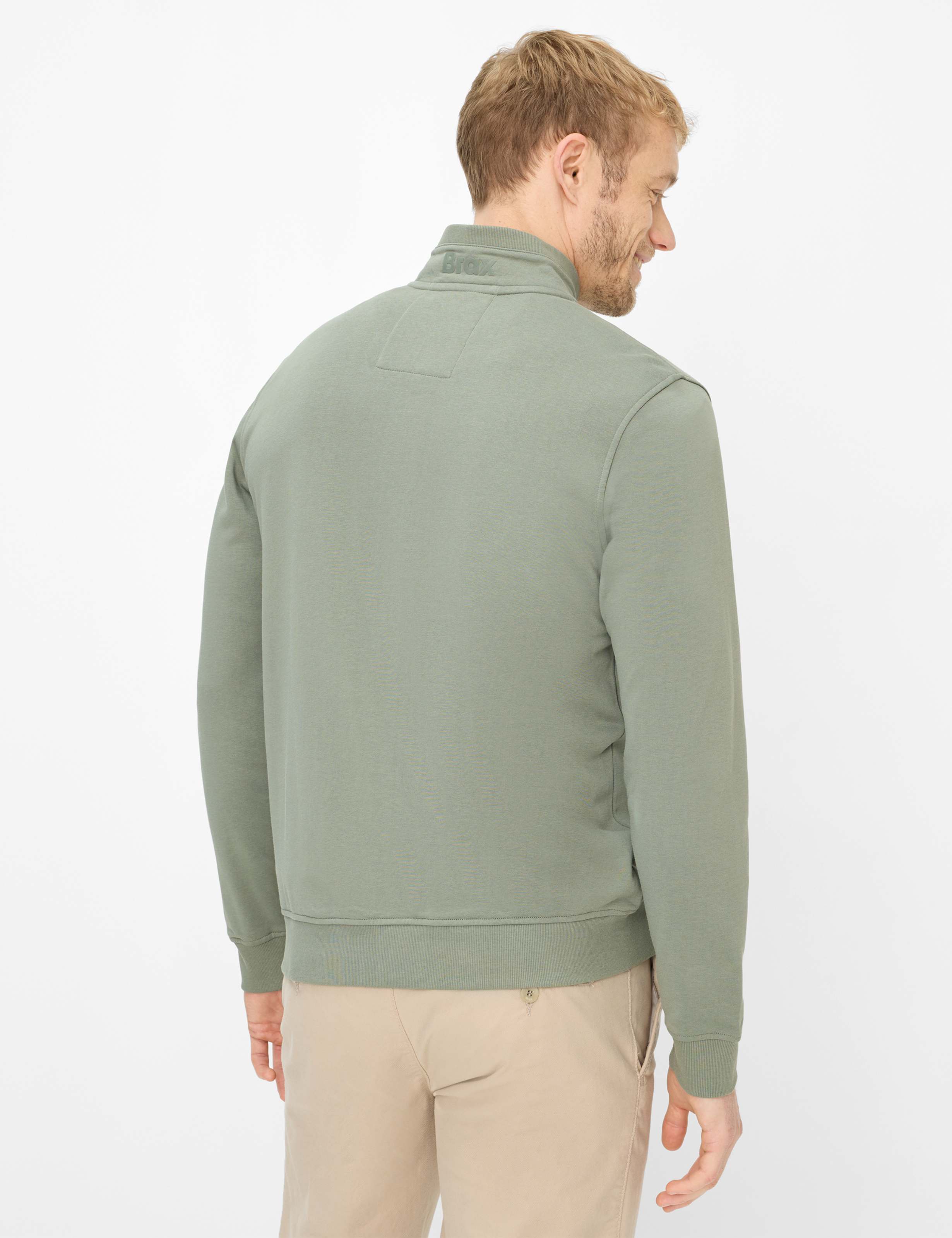 Thumbnail - Brax Herren Sweatjacke Style SCOTT thyme Grün Khaki, grün - khaki, Gr. M