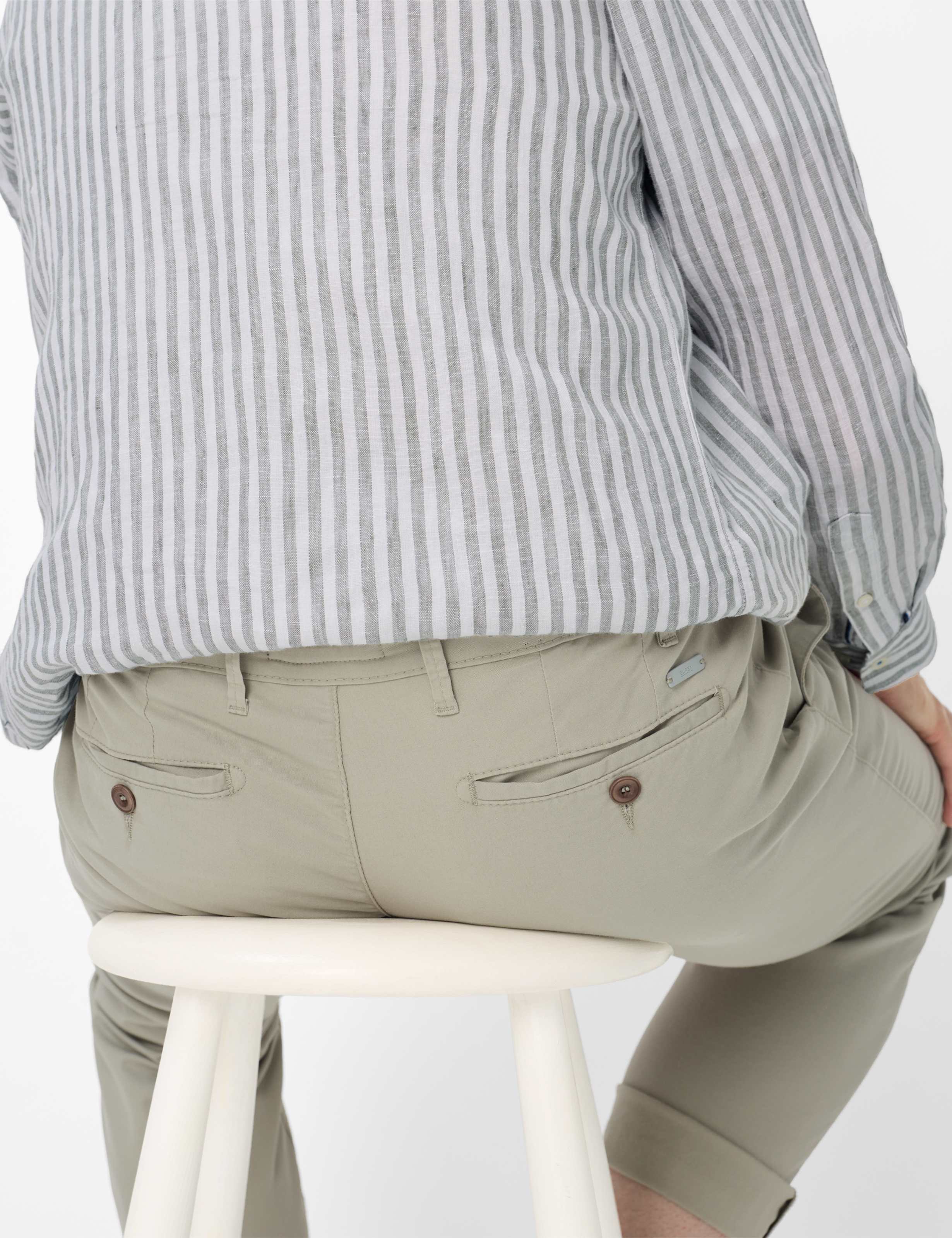 Homme Style LUIS Vert - Khaki Regular Fit Détail 1