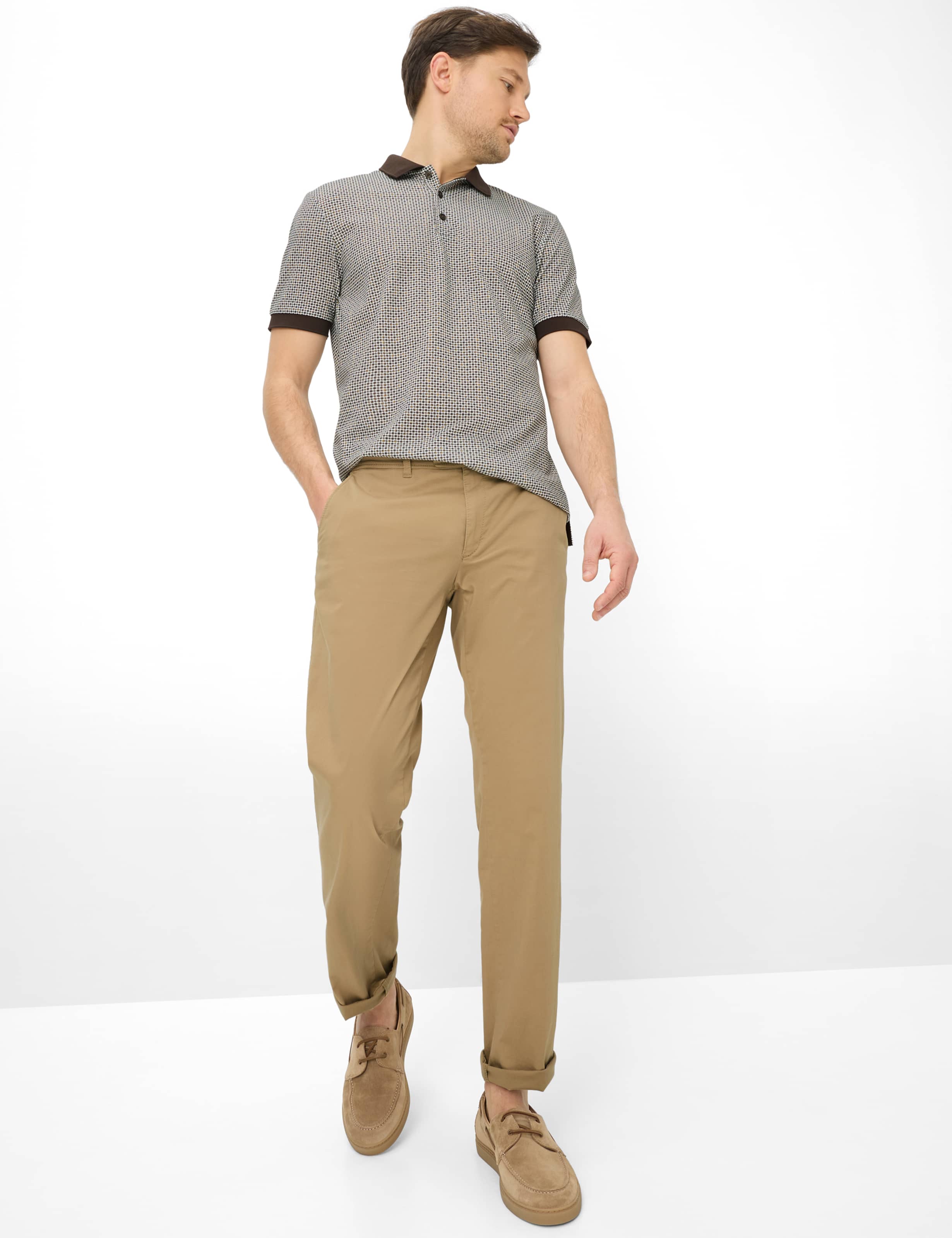 Herre Style EVANS Beige Regular Fit Model Outfit
