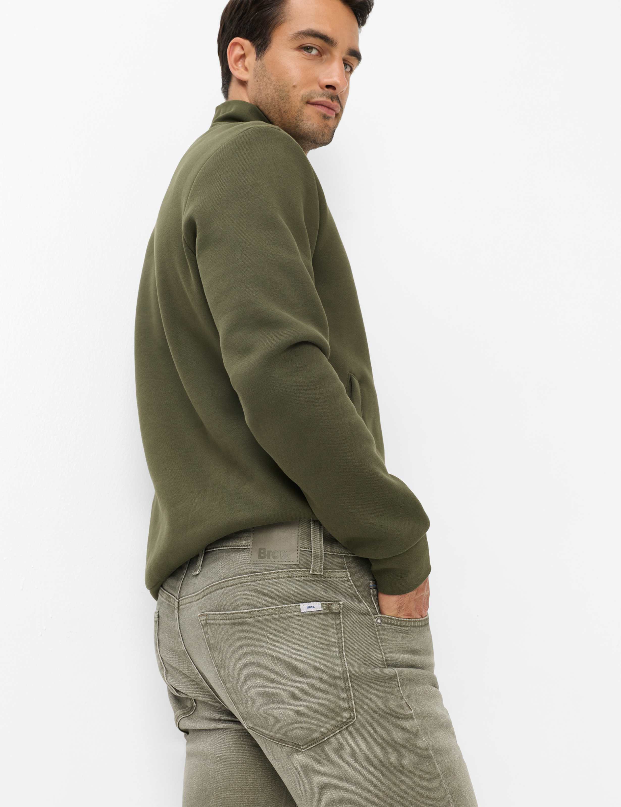 Heren Style CLINT Denim Groen - Olijf Relaxed Fit Detail 1