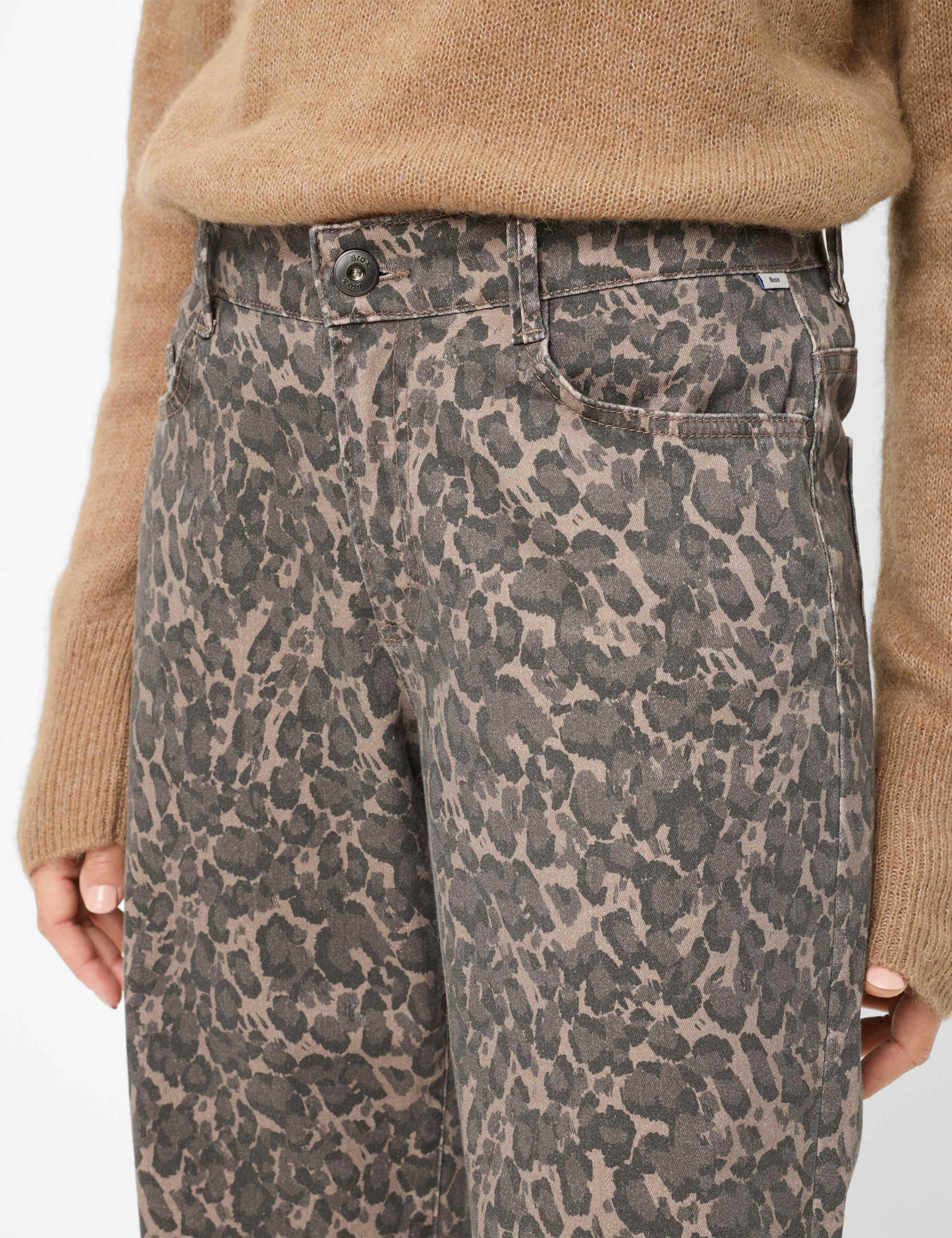 Damen Style MAINE Denim Dunkelbraun Wide Leg Detail 2