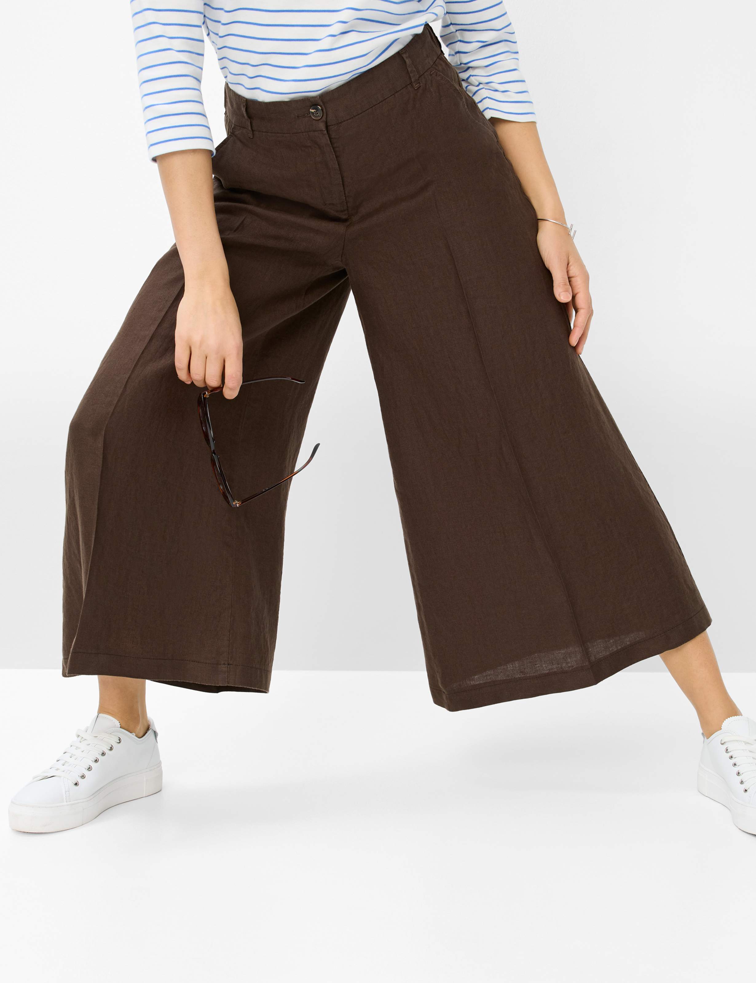 Damen Style MELLI S Dunkelbraun Wide Leg Detail 1