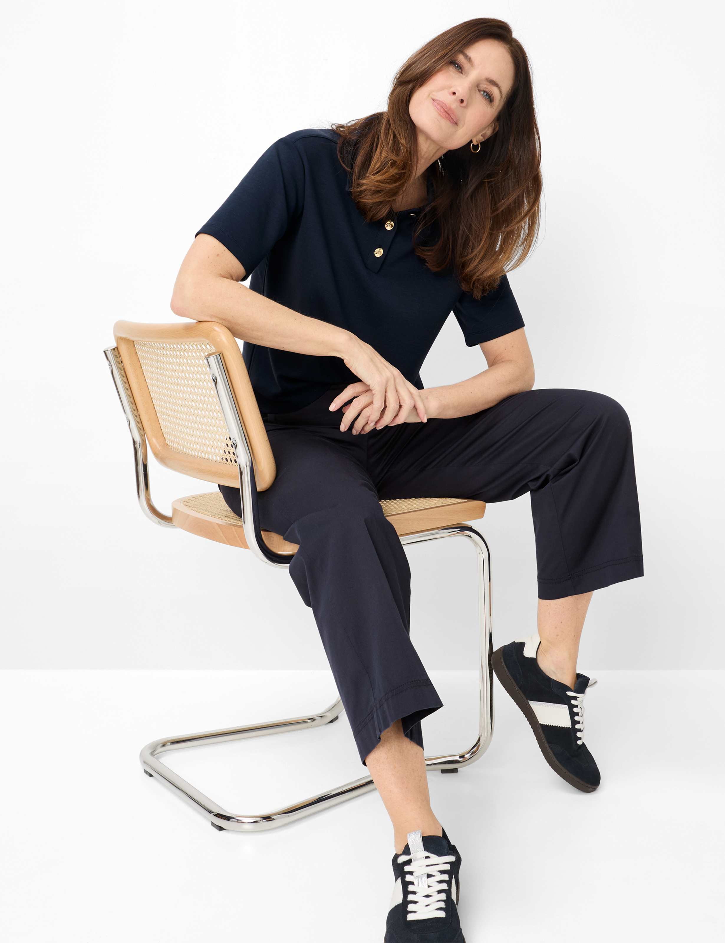 Damen Style PEGGY CULOTTE Dunkelblau Slim Fit Detail 1