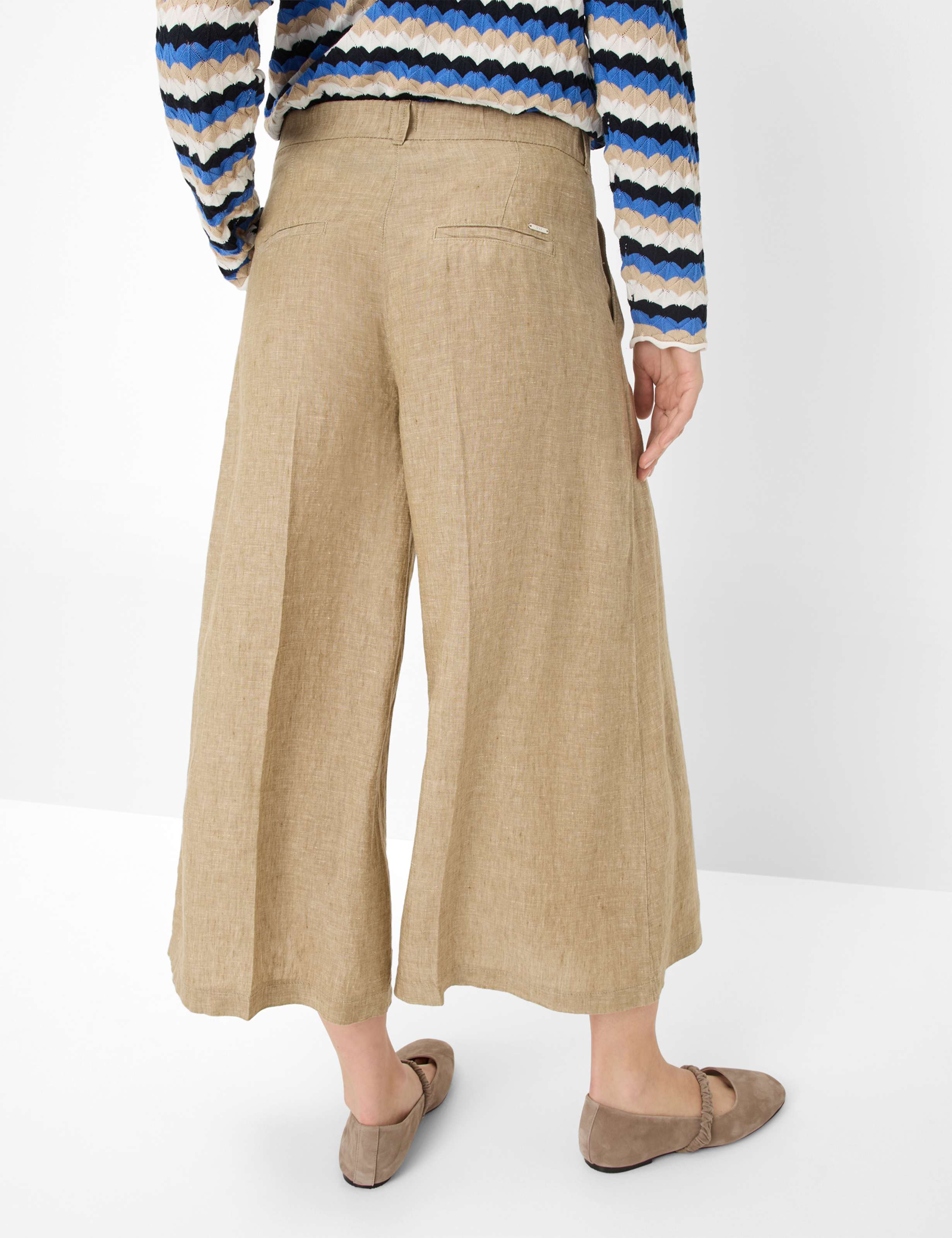 Damen Style MELLI S Beige Wide Leg Model Rueck