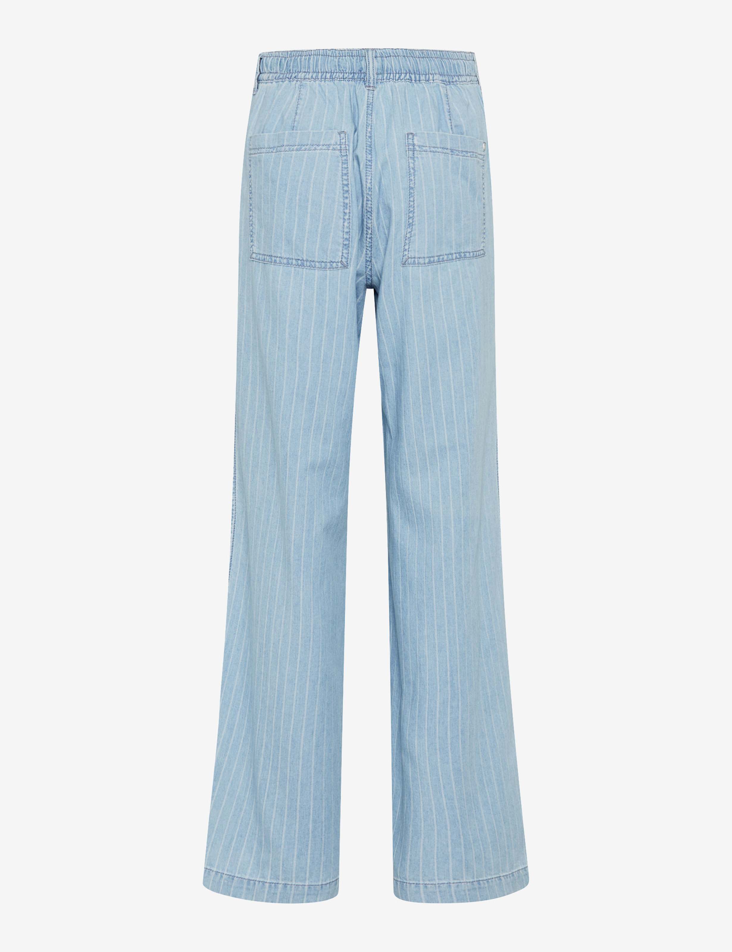 Women Style MAINE Denim Blue Wide Leg Stand-alone rear view