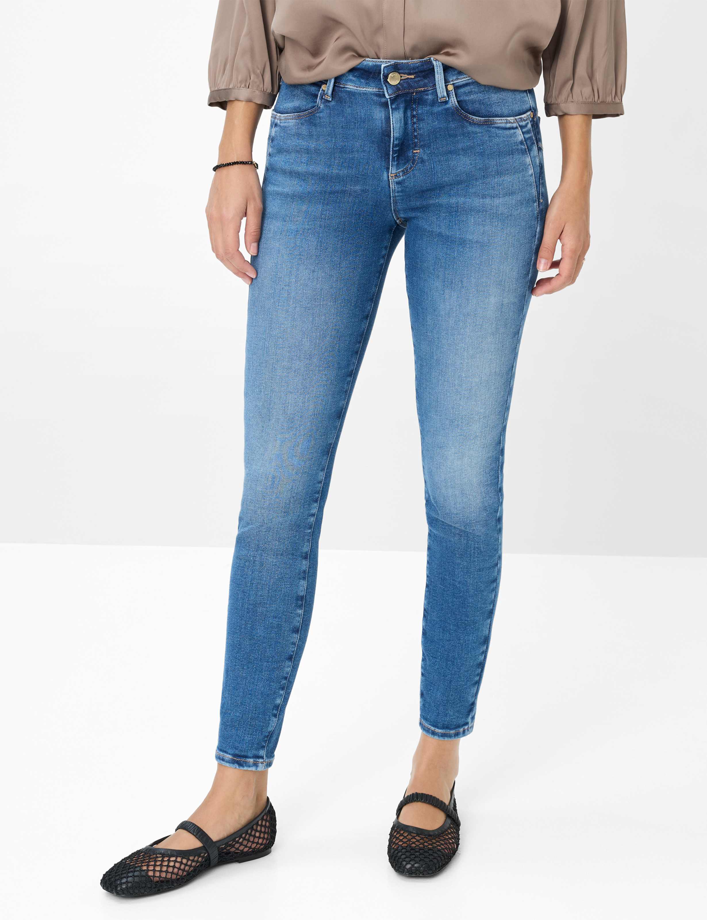 Thumbnail - Brax Damen Röhrenjeans Style ANA USED REGULAR BLUE, denim blau, Gr. 40L