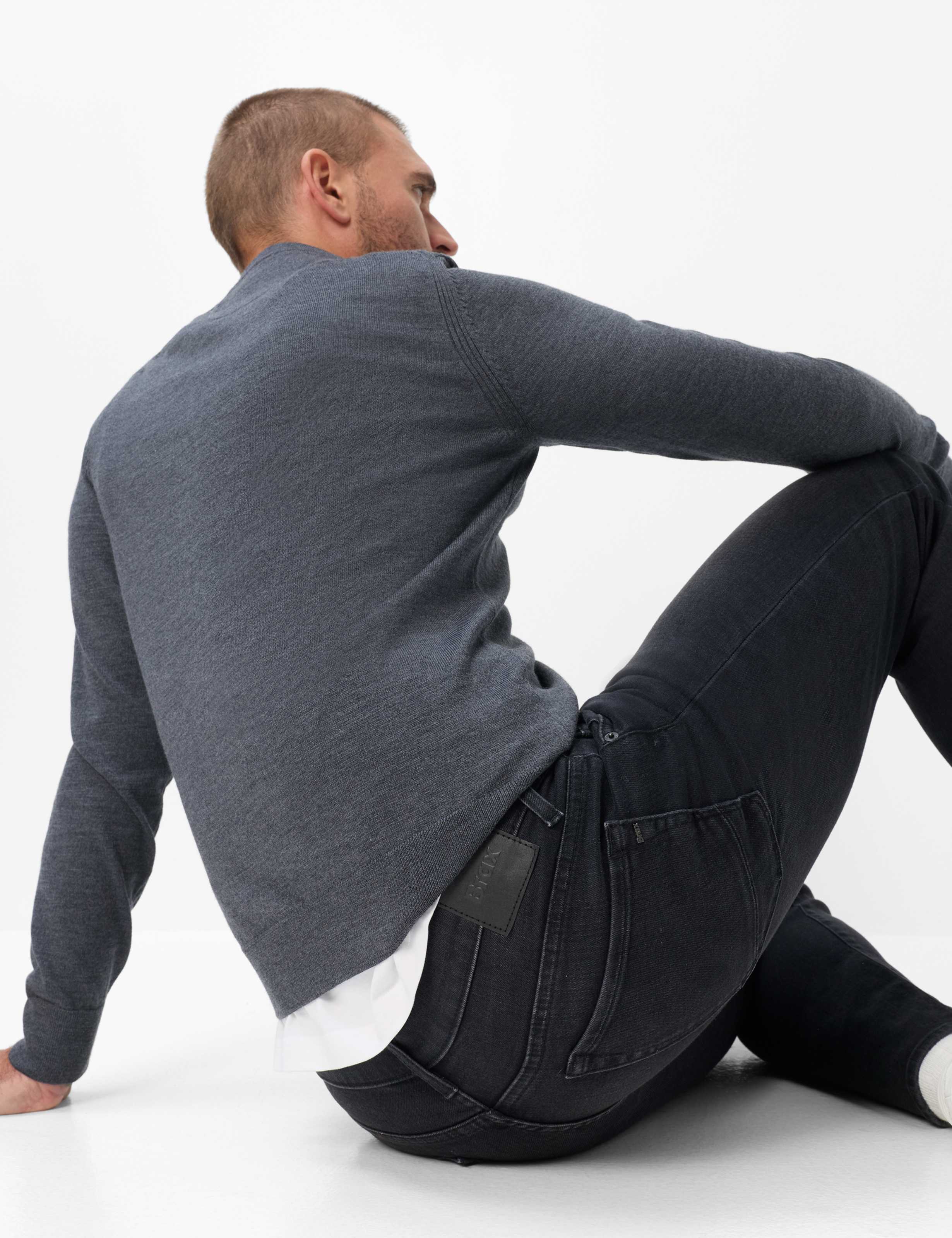 Heren Style CHUCK Denim Zwart Modern Fit Detail 1