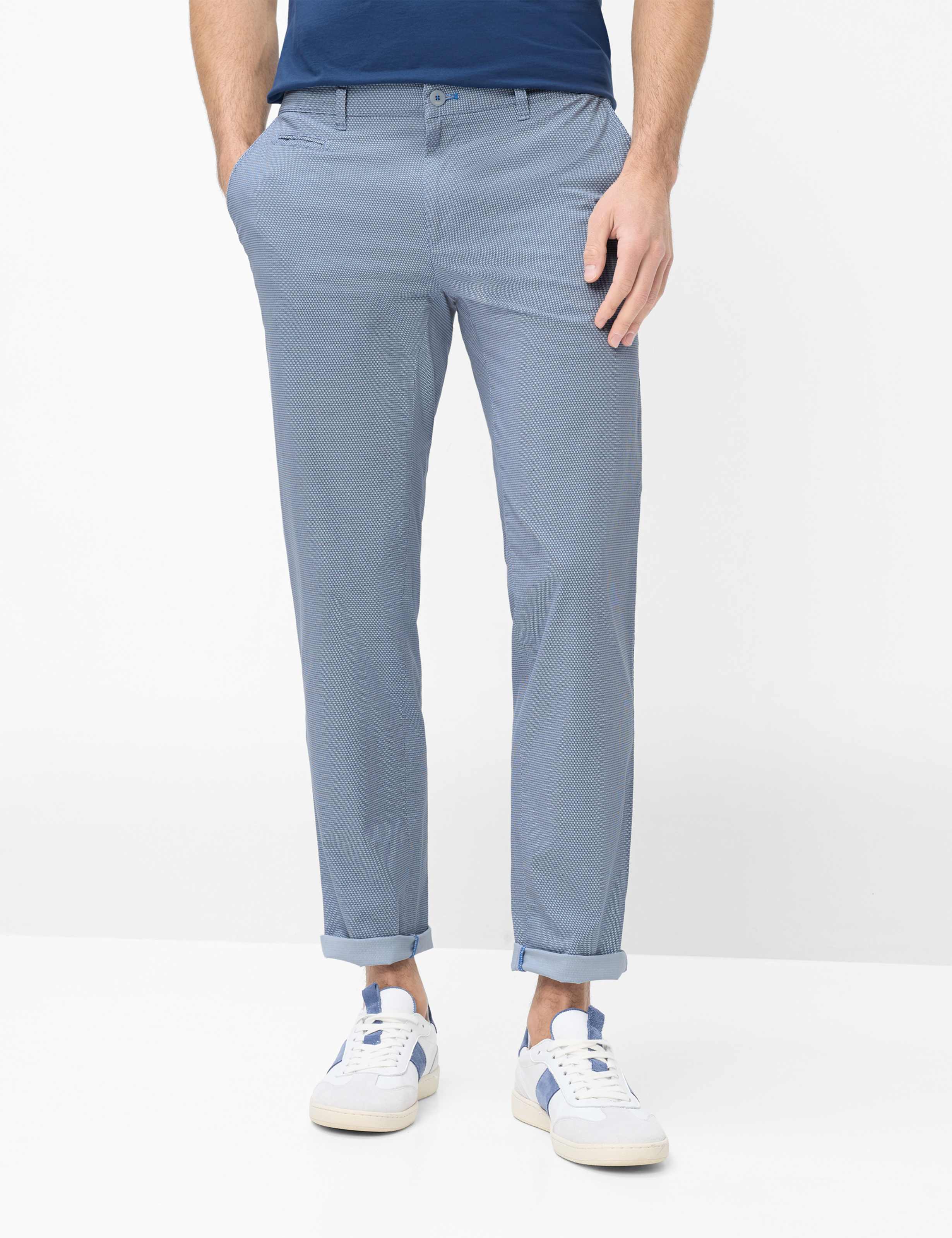 Heren Style FABIO Blauw Modern Fit Model voorkant